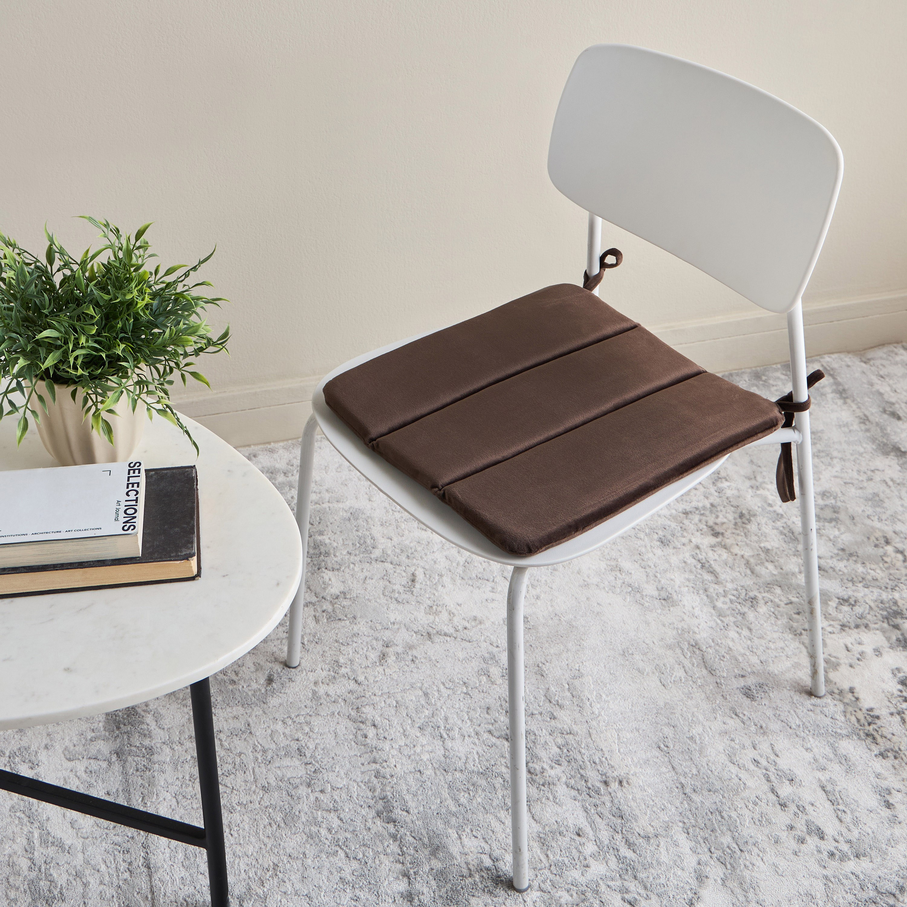 Rico Chair Pad with Tie Backs - 38x38 cm-household-cushionsandthrows-chairpads-image-3