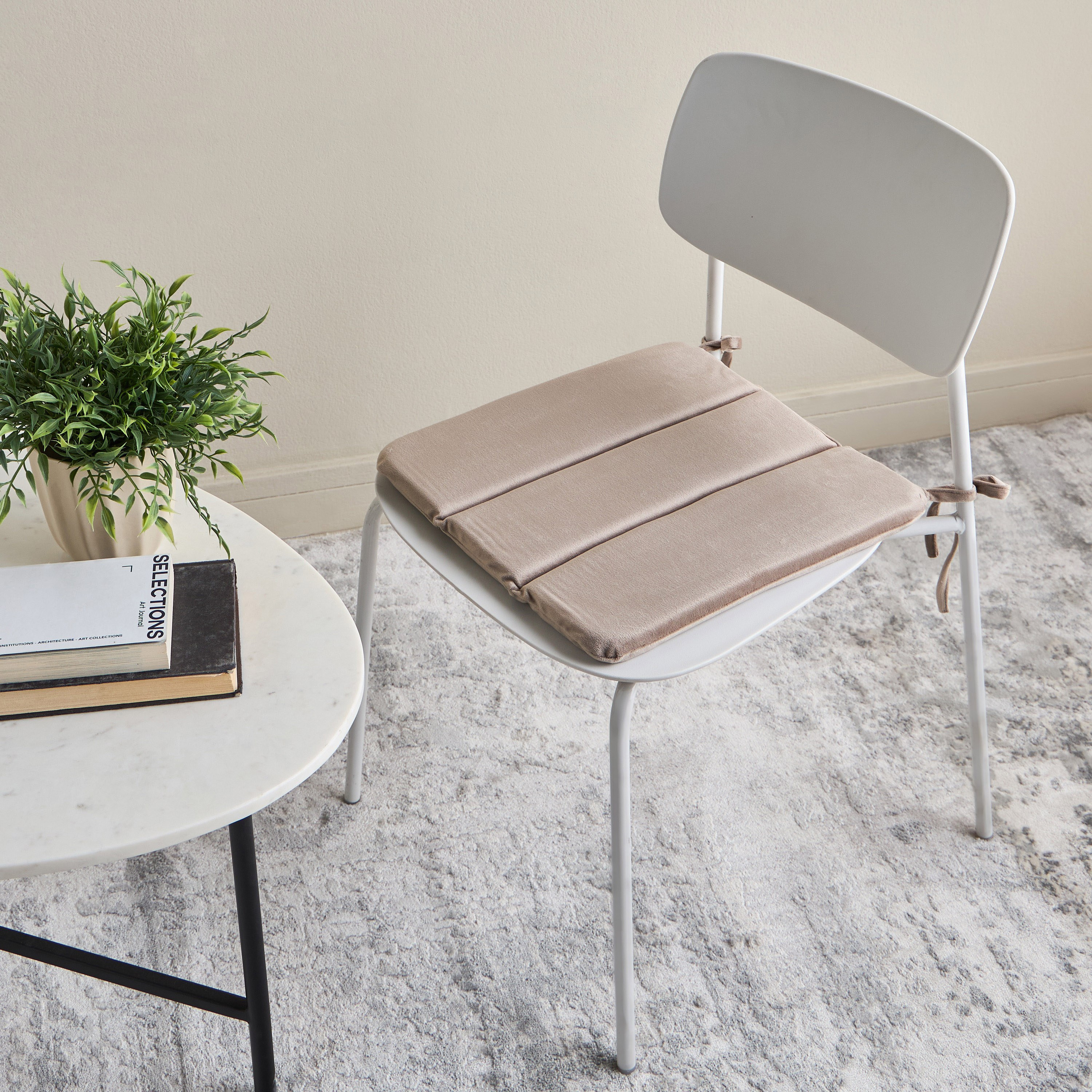 Rico Chair Pad with Tie Backs - 38x38 cm-household-cushionsandthrows-chairpads-image-3