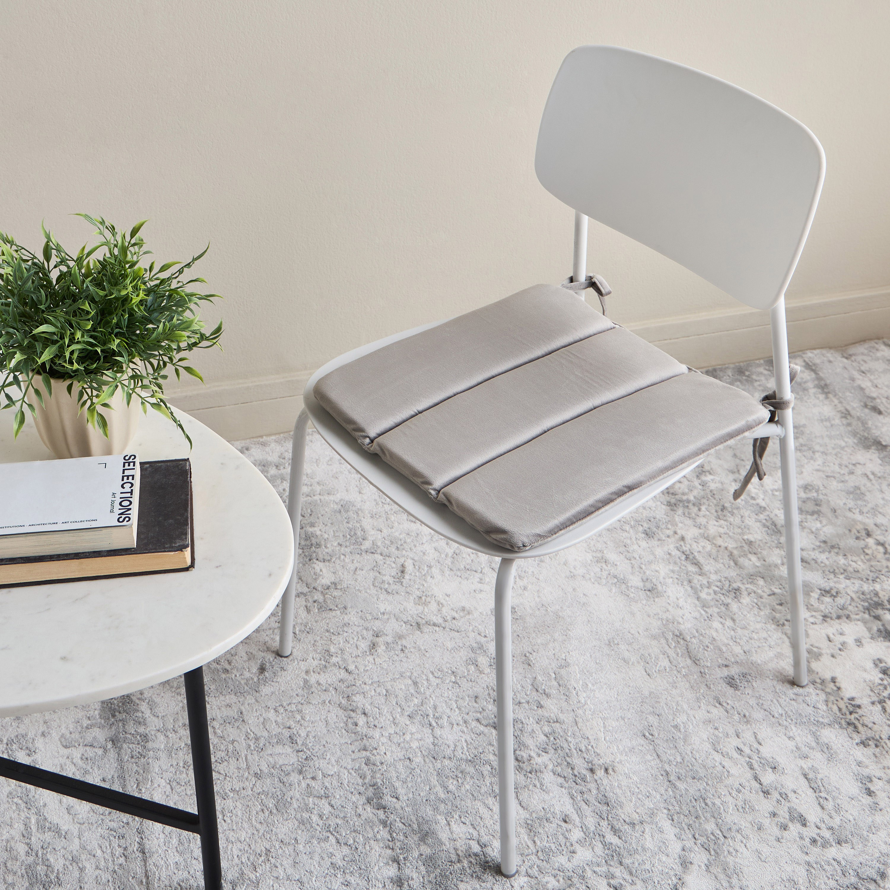 Rico Chair Pad with Tie Backs - 38x38 cm-household-cushionsandthrows-chairpads-image-3