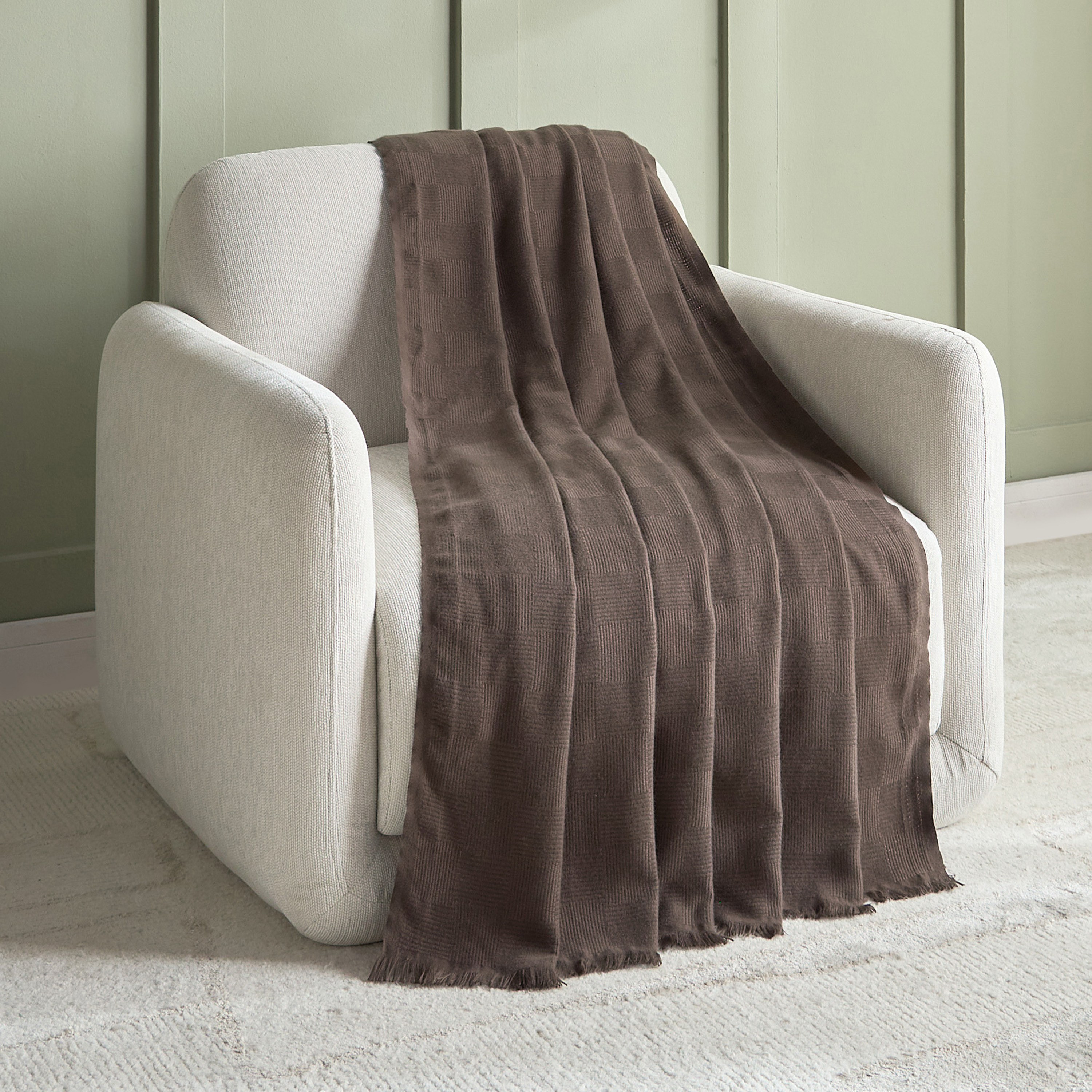 Lea Jacquard Throw - 130x170 cm-household-cushionsandthrows-throwsandblankets-throws-image-1