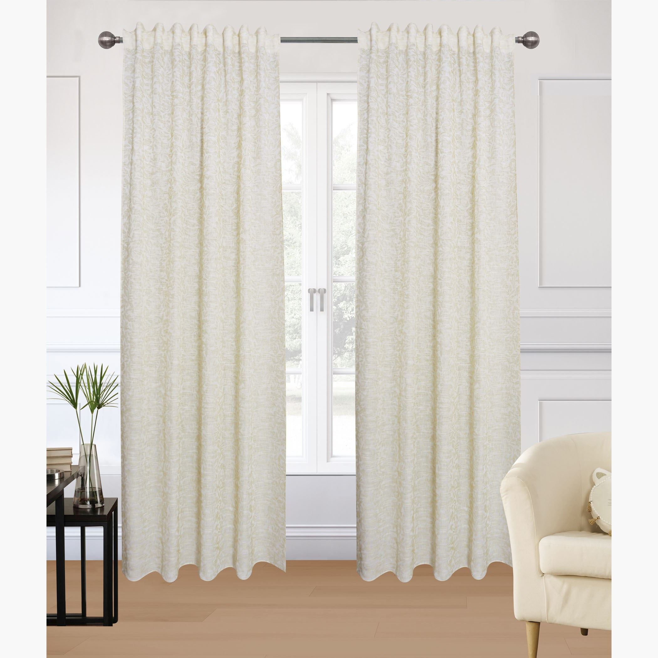 طقم ستائر شفافة قطعتين - ماكينزي - 135x280 سم-household-windows-curtains-image-1