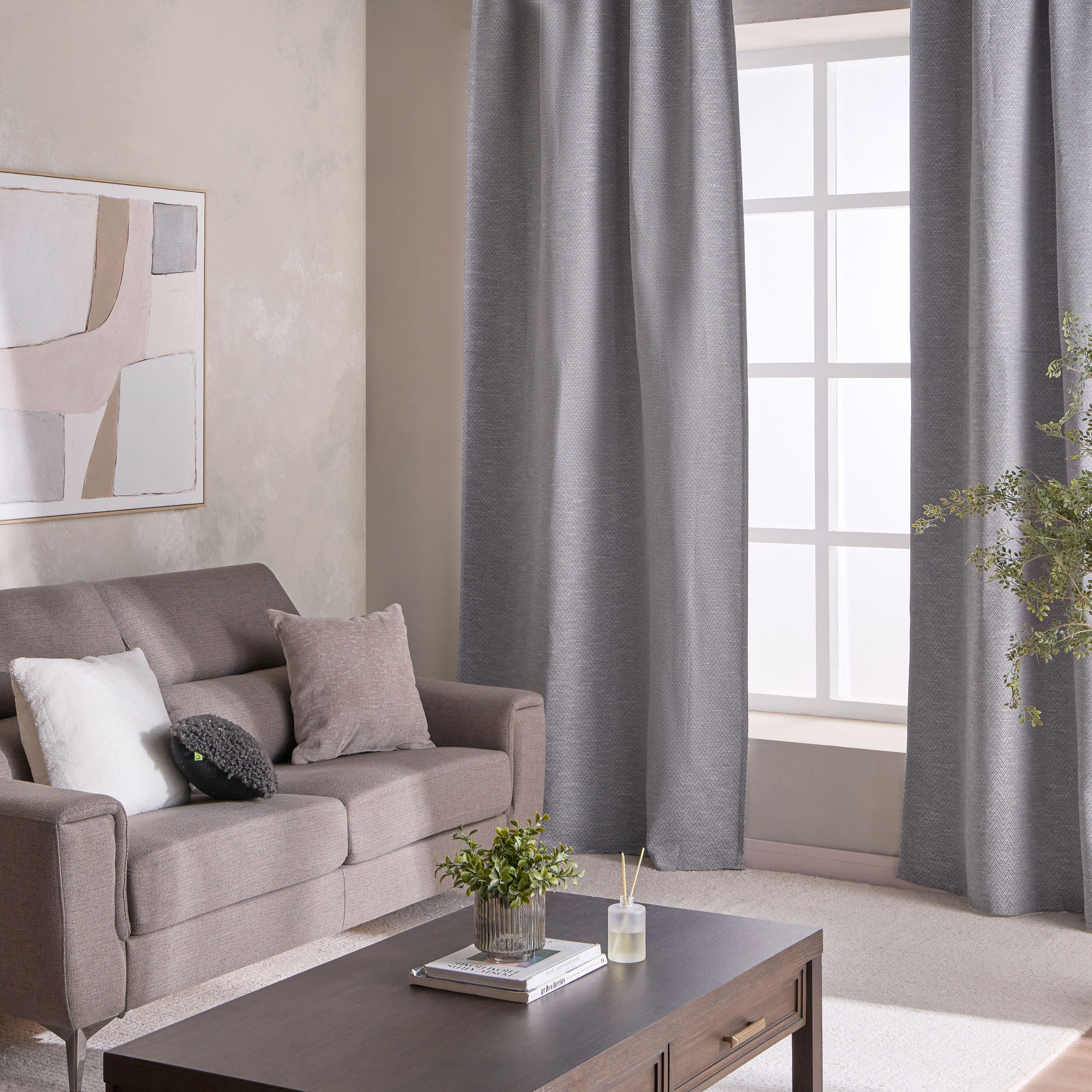 طقم ستائر قطعتين - كاسندرا - 135x320 سم-household-windows-curtains-image-6
