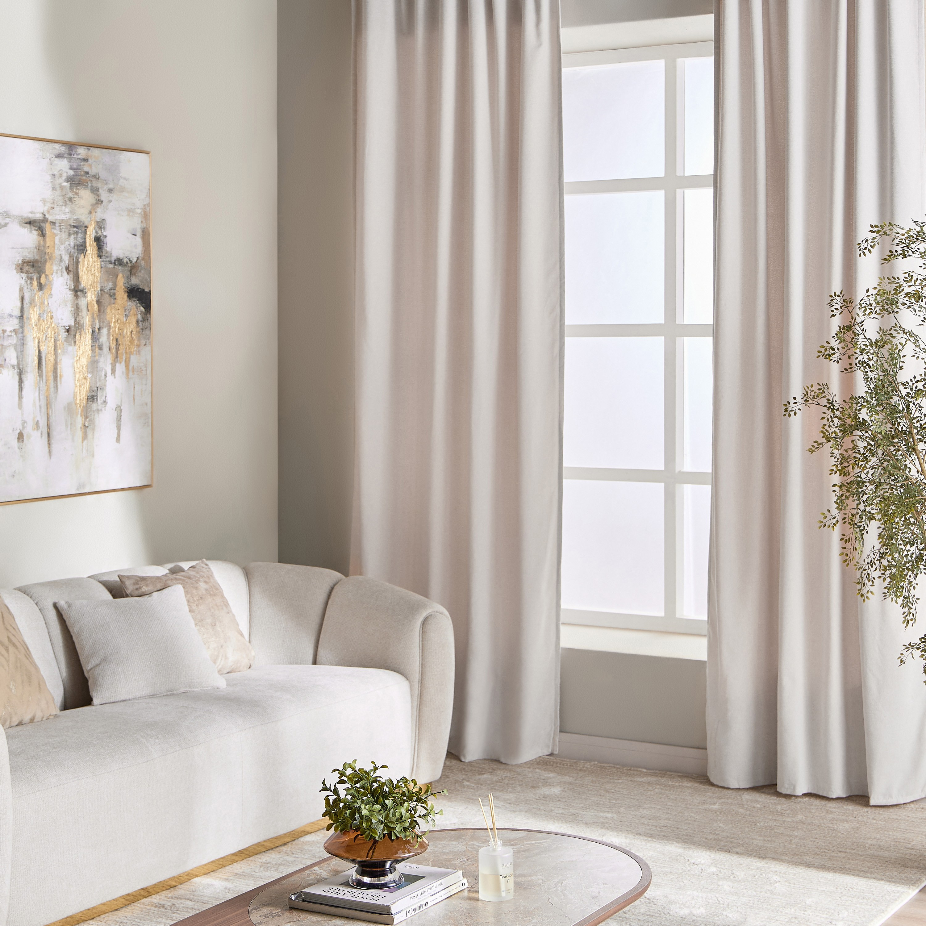 طقم ستائر قطعتين - أديسون - 135x320 سم-household-windows-curtains-image-7