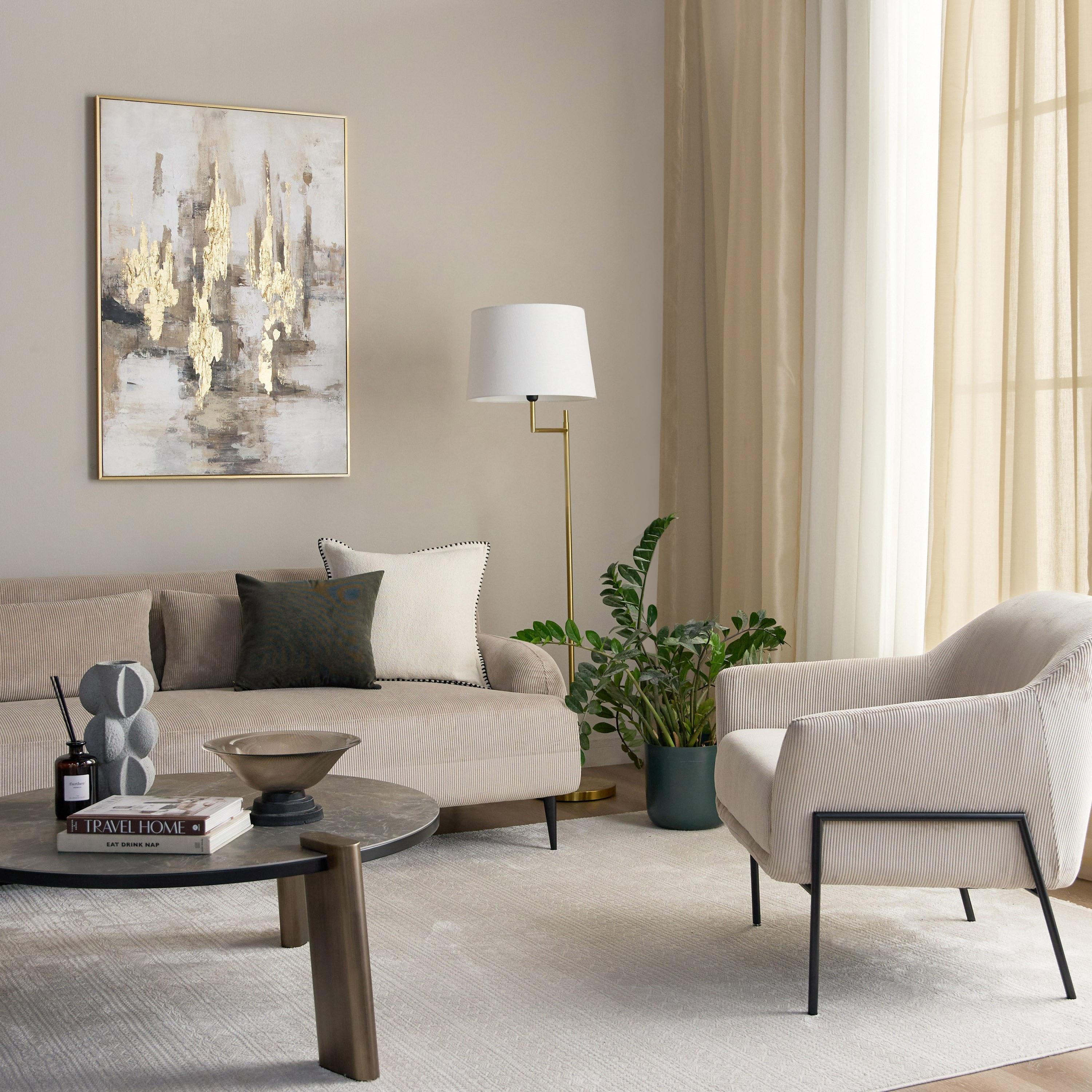 طقم ستائر شفافة قطعتين - ديفون - 135x280 سم-household-windows-curtains-image-5