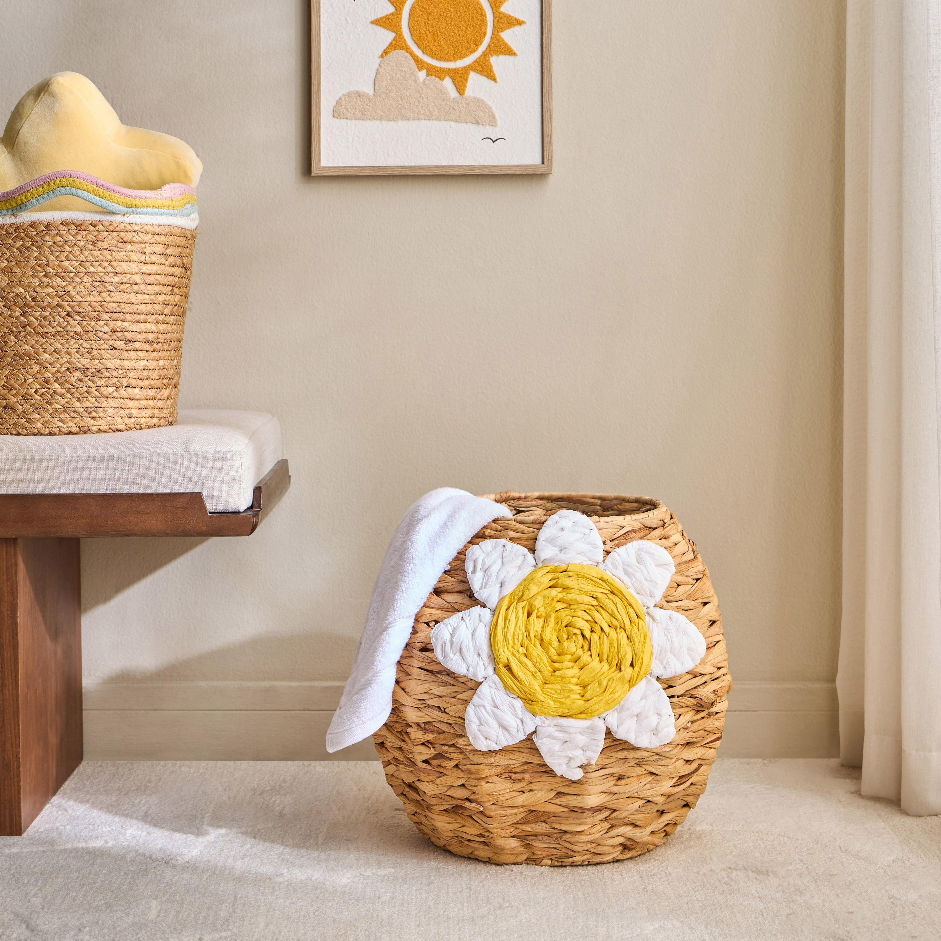 Daisy Flower Storage Basket-babyandkids-bathandstorage-storage-binsandbaskets-image-3