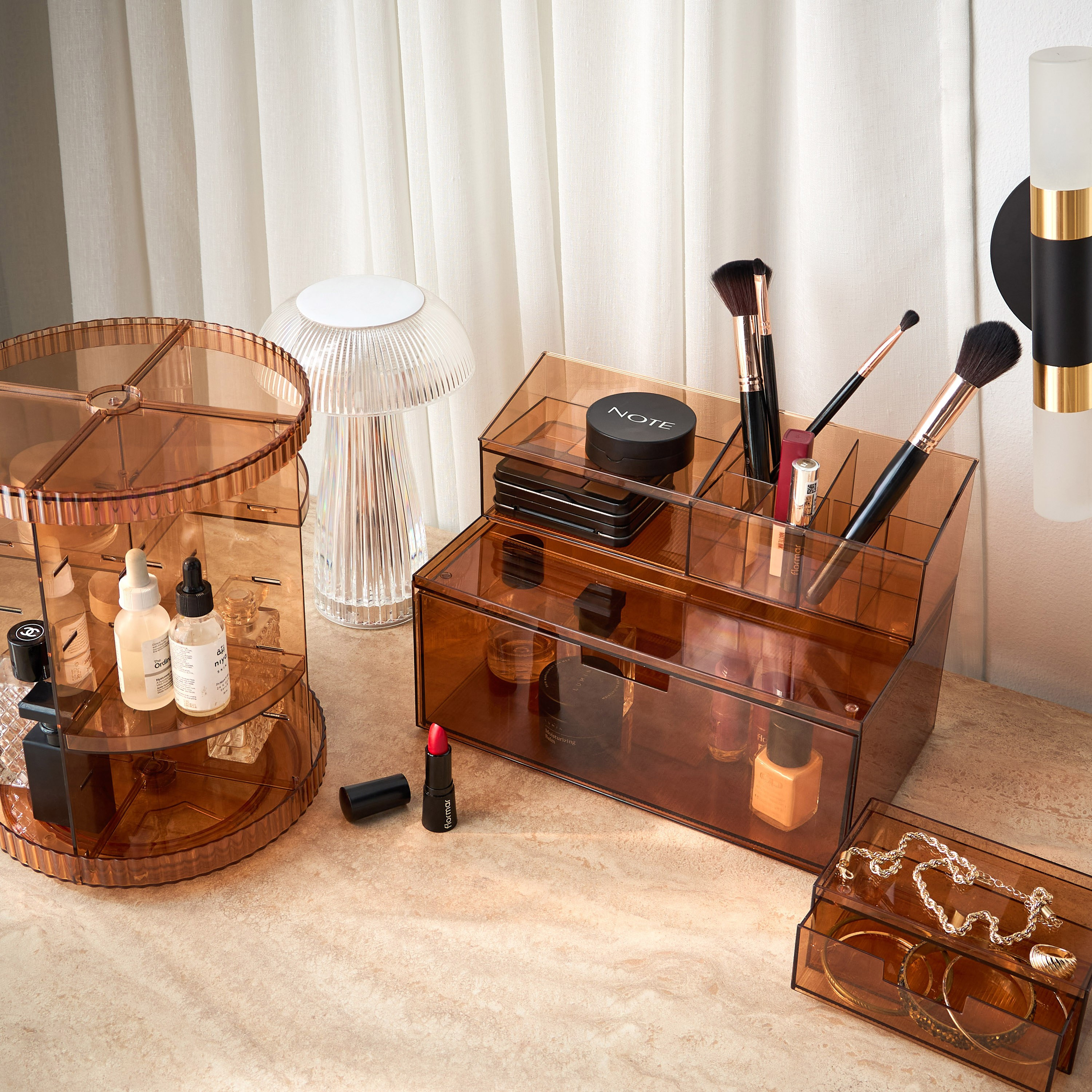 منظم مستحضرات تجميل 10 أقسام - موندو-household-storage-cosmeticorganizing-makeuporganizersandsets-image-4
