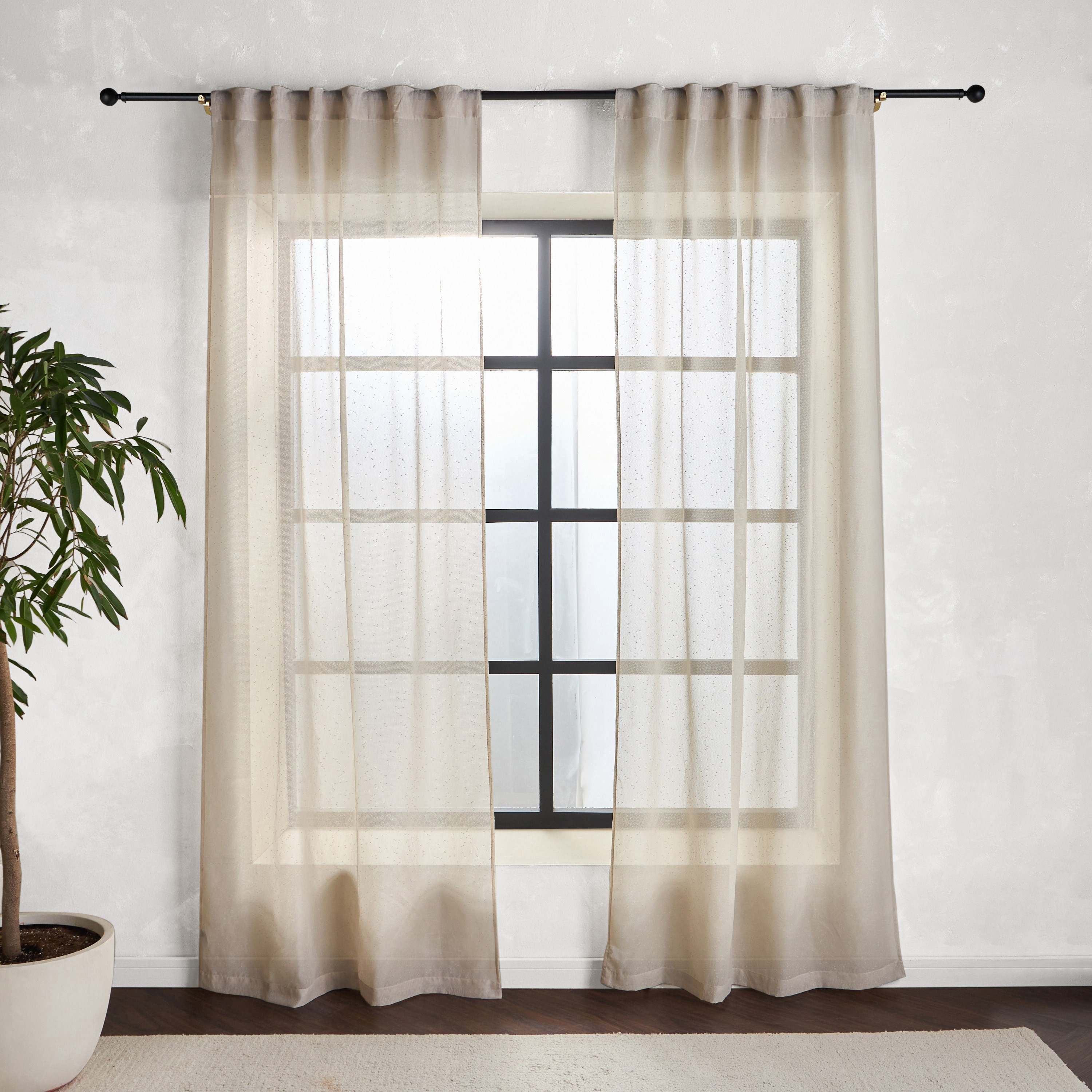 Stormi 2-Piece Sheer Curtain Set - 135x300 cm