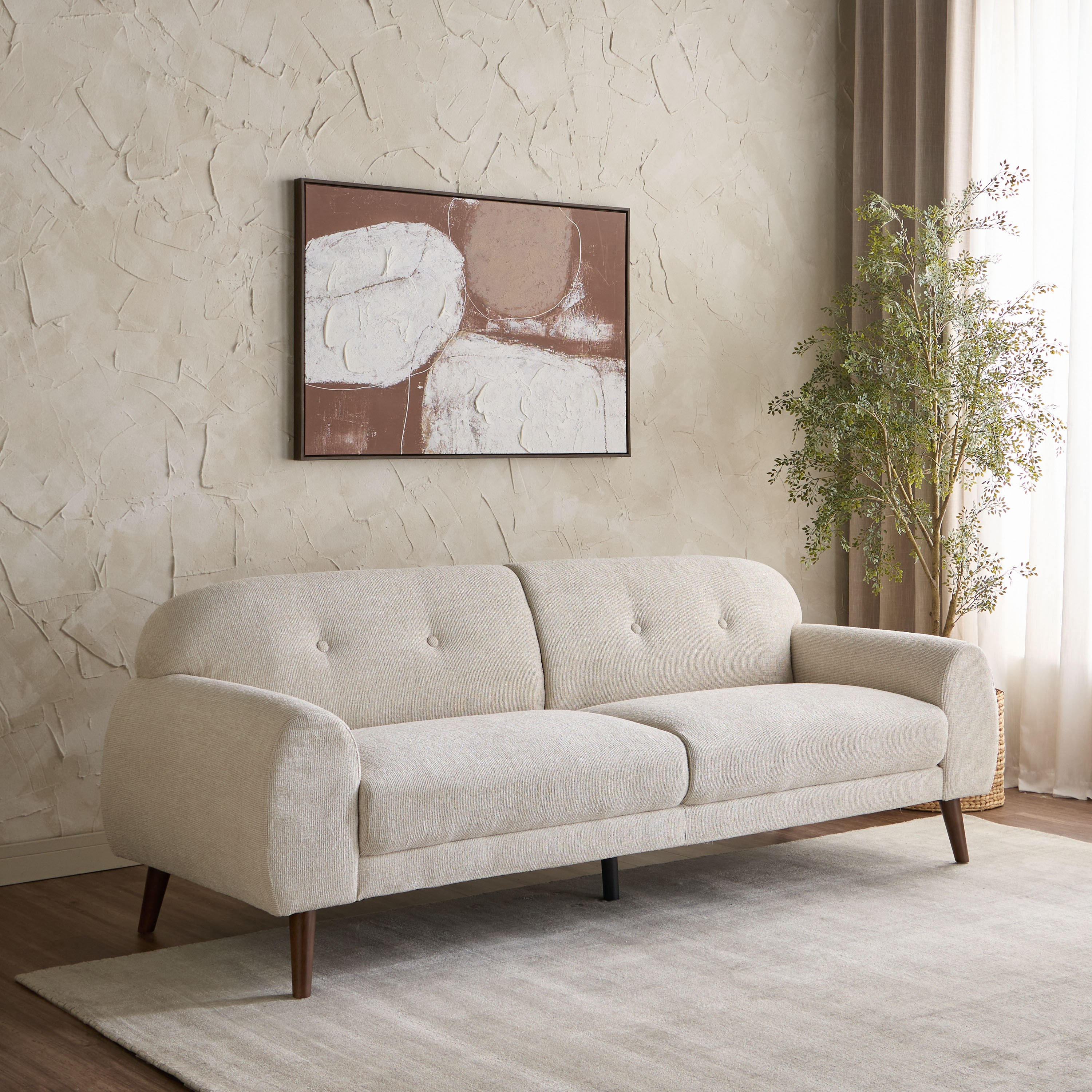 Bloom 3-Seater Fabric Sofa