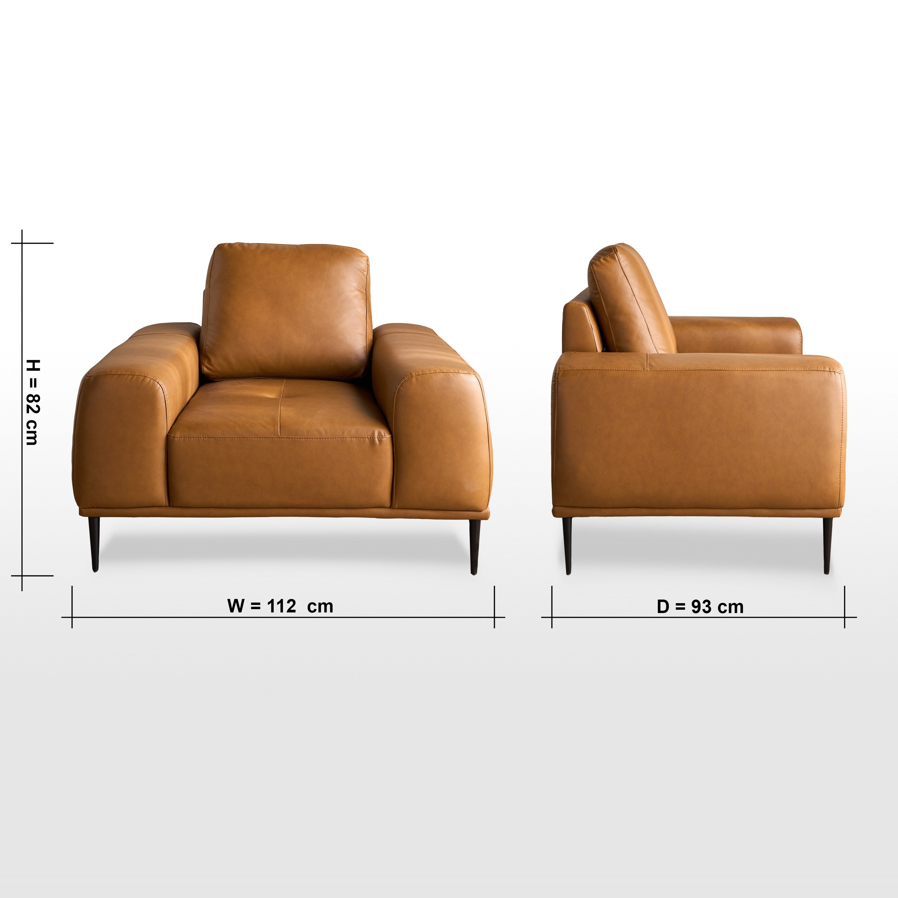 كرسي جلد صناعي بمساند ذراعين - إيدين-furniture-sofaandseating-armchairs-image-9