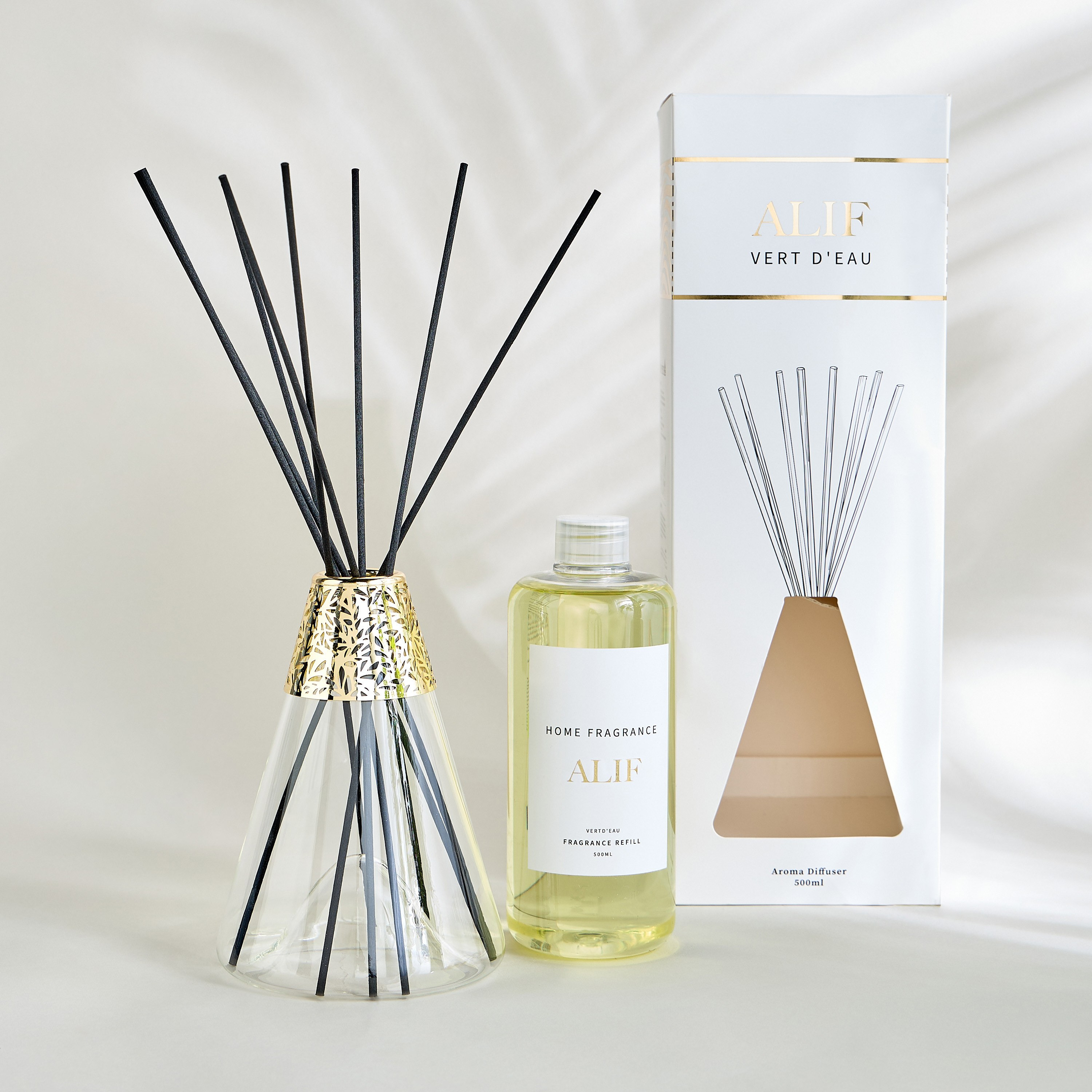 Alif Vert d'Eau Reed Diffuser - 500 ml-household-homefragrance-reeddiffusers-image-2