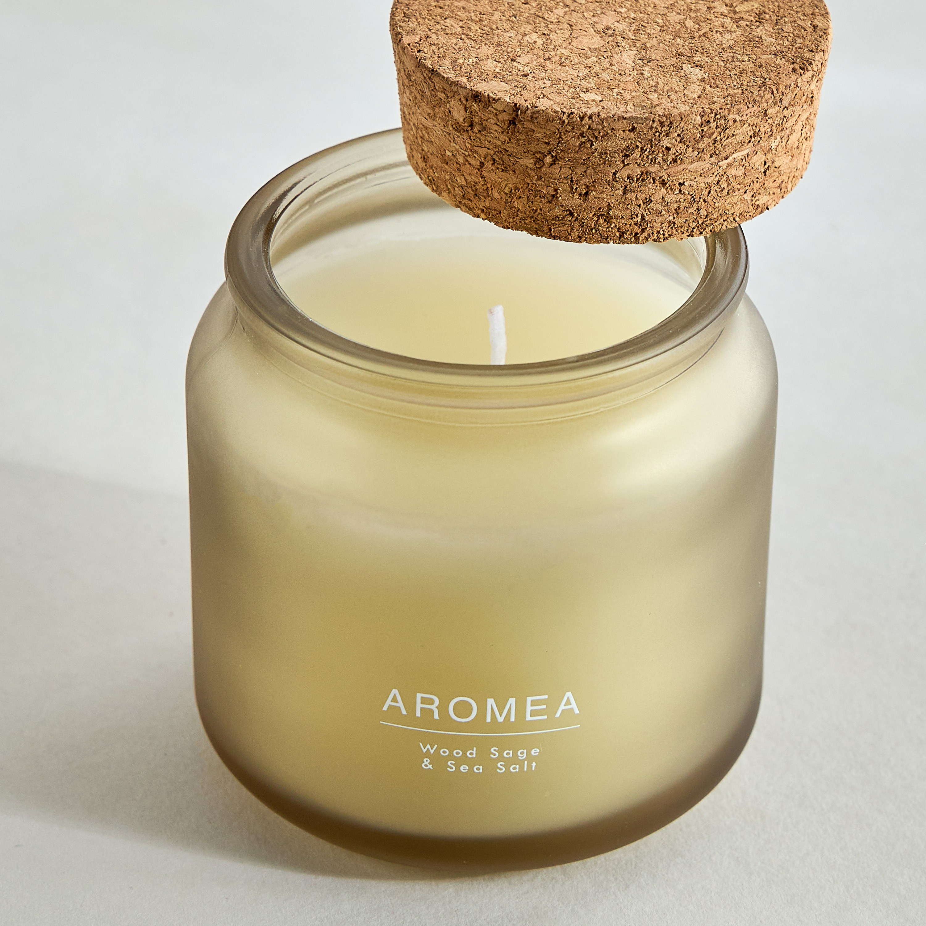 Aromea Wood Sage and Sea Salt Scented Jar Candle-household-homefragrance-candles-image-3