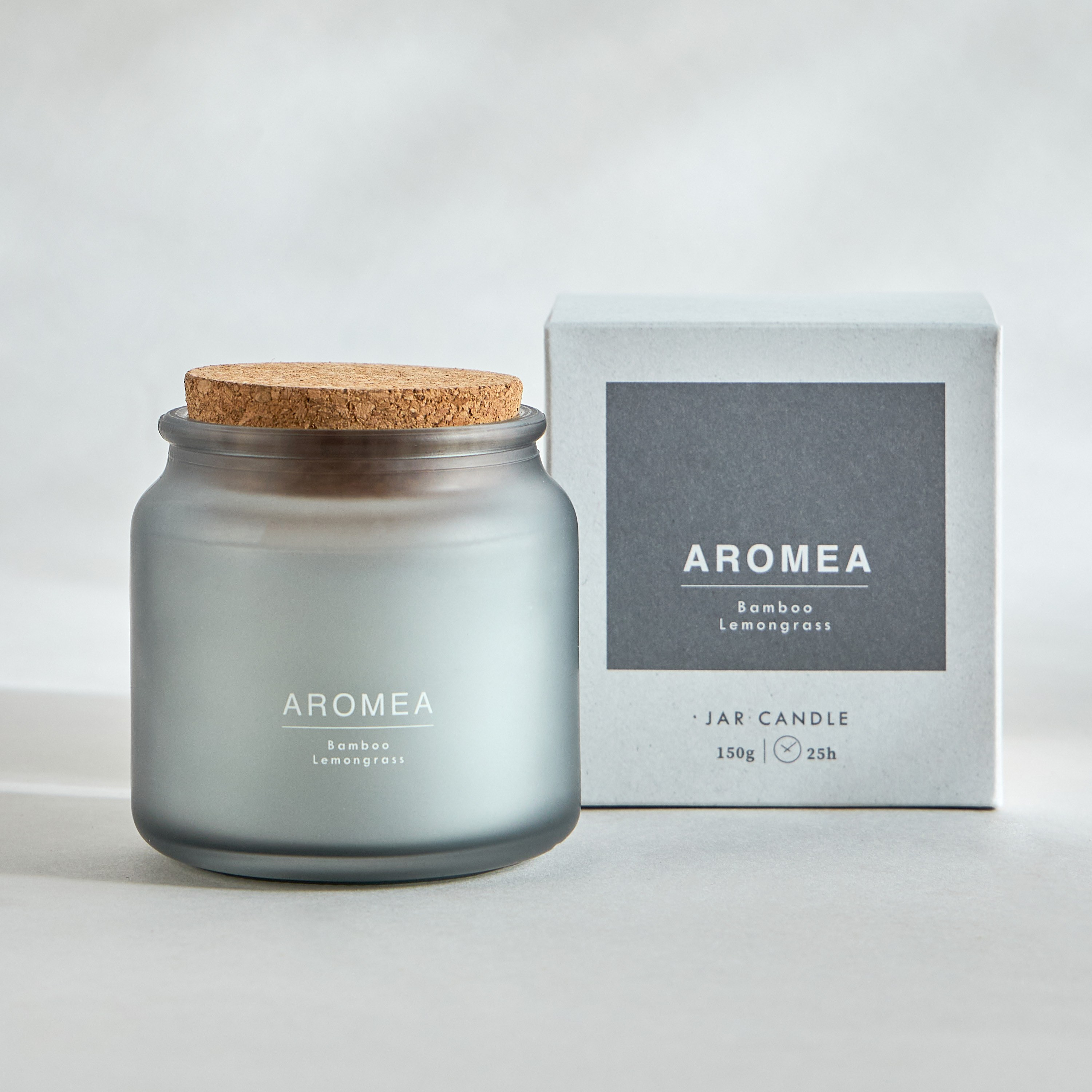Aromea Bamboo Lemongrass Scented Jar Candle - 25 h-household-homefragrance-candles-image-2