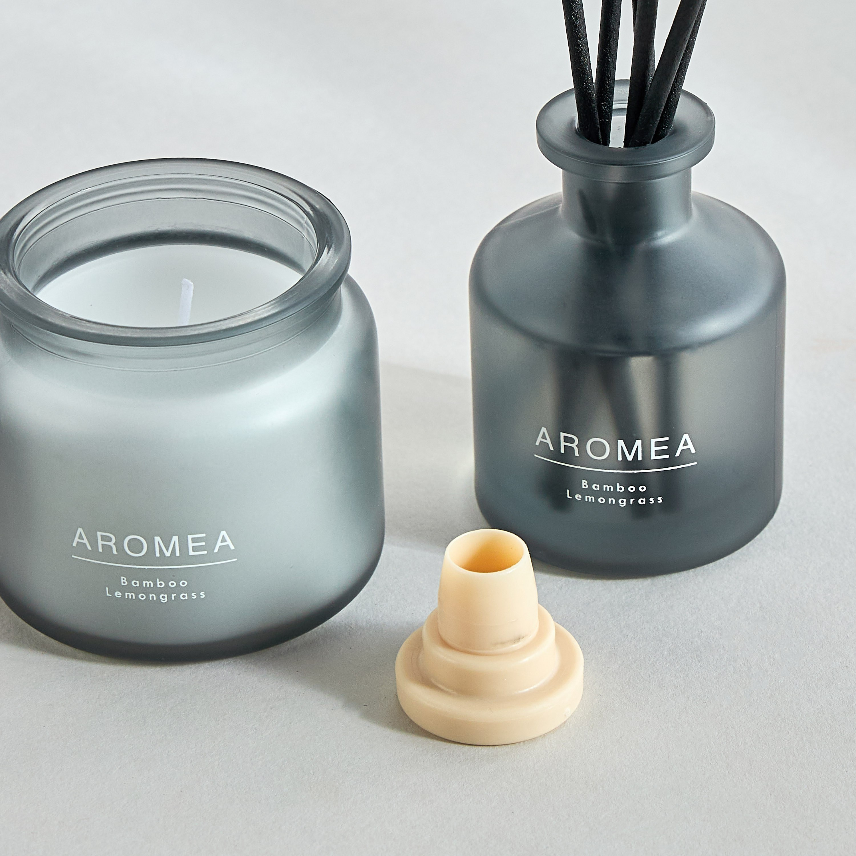Aromea Bamboo Lemongrass Reed Diffuser and Candle Gift Set-household-homefragrance-fragrancegiftset-image-3