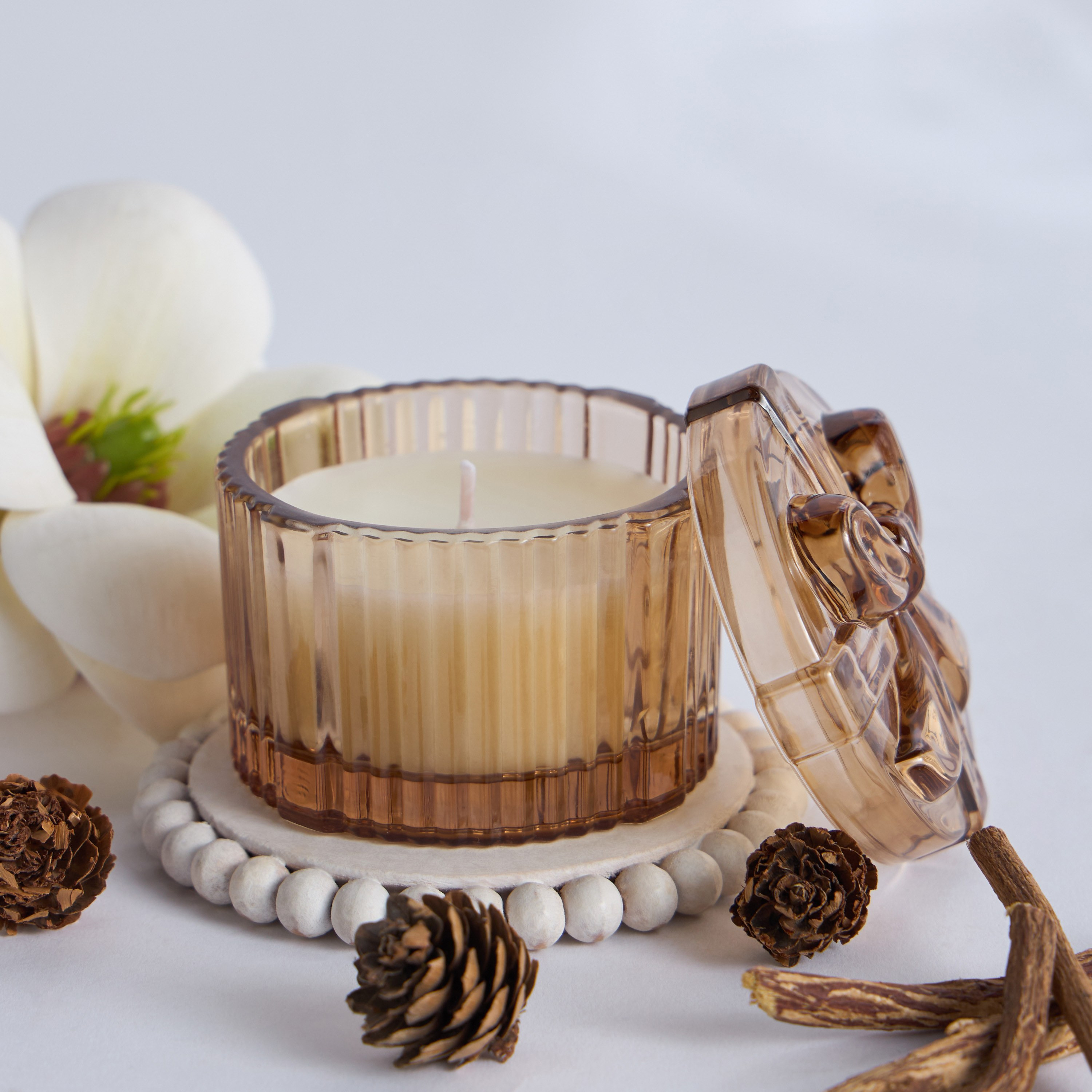 Maison Fleur Sandalwood Scented Jar Candle - 20 h-household-homefragrance-candles-image-1