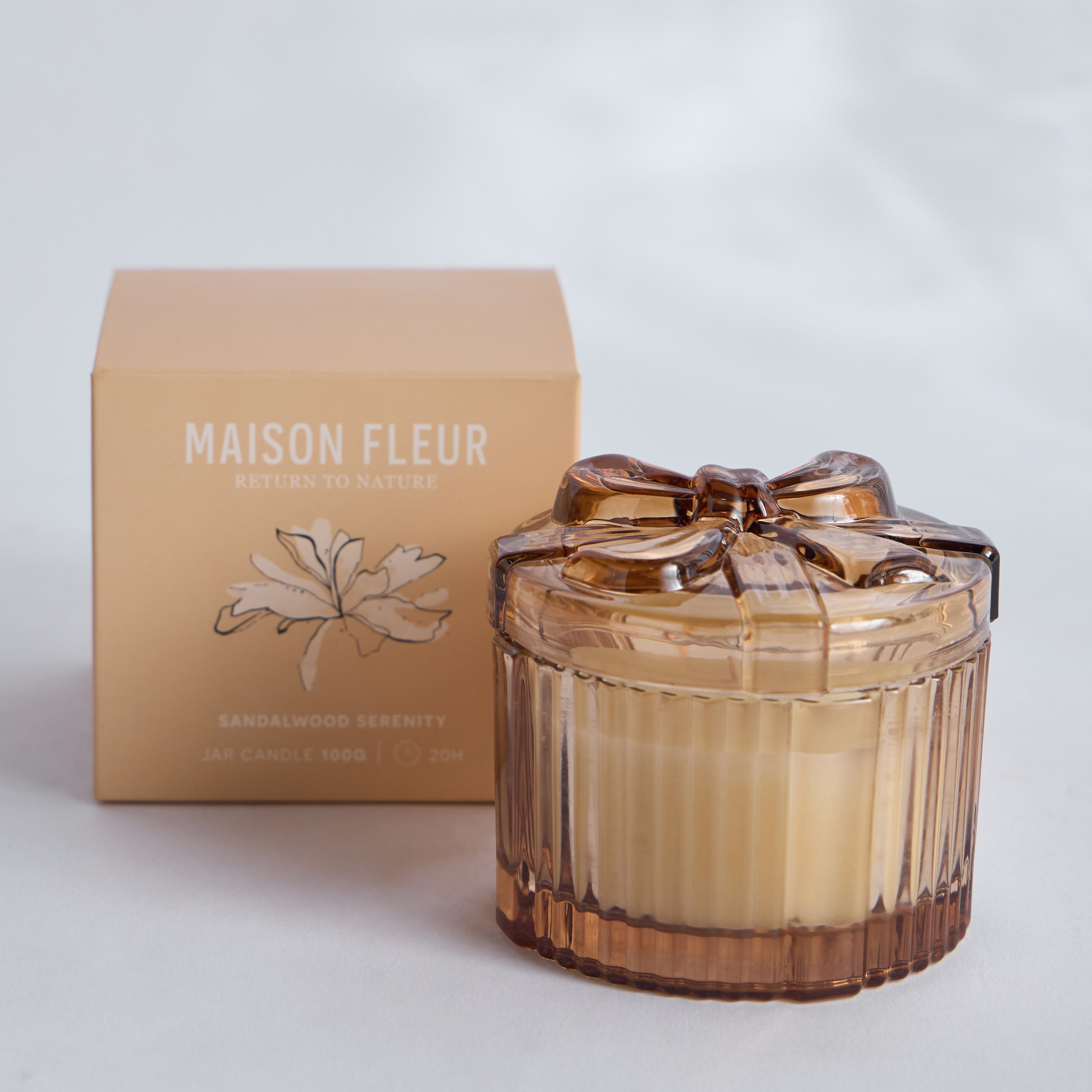 Maison Fleur Sandalwood Scented Jar Candle - 20 h-household-homefragrance-candles-image-2