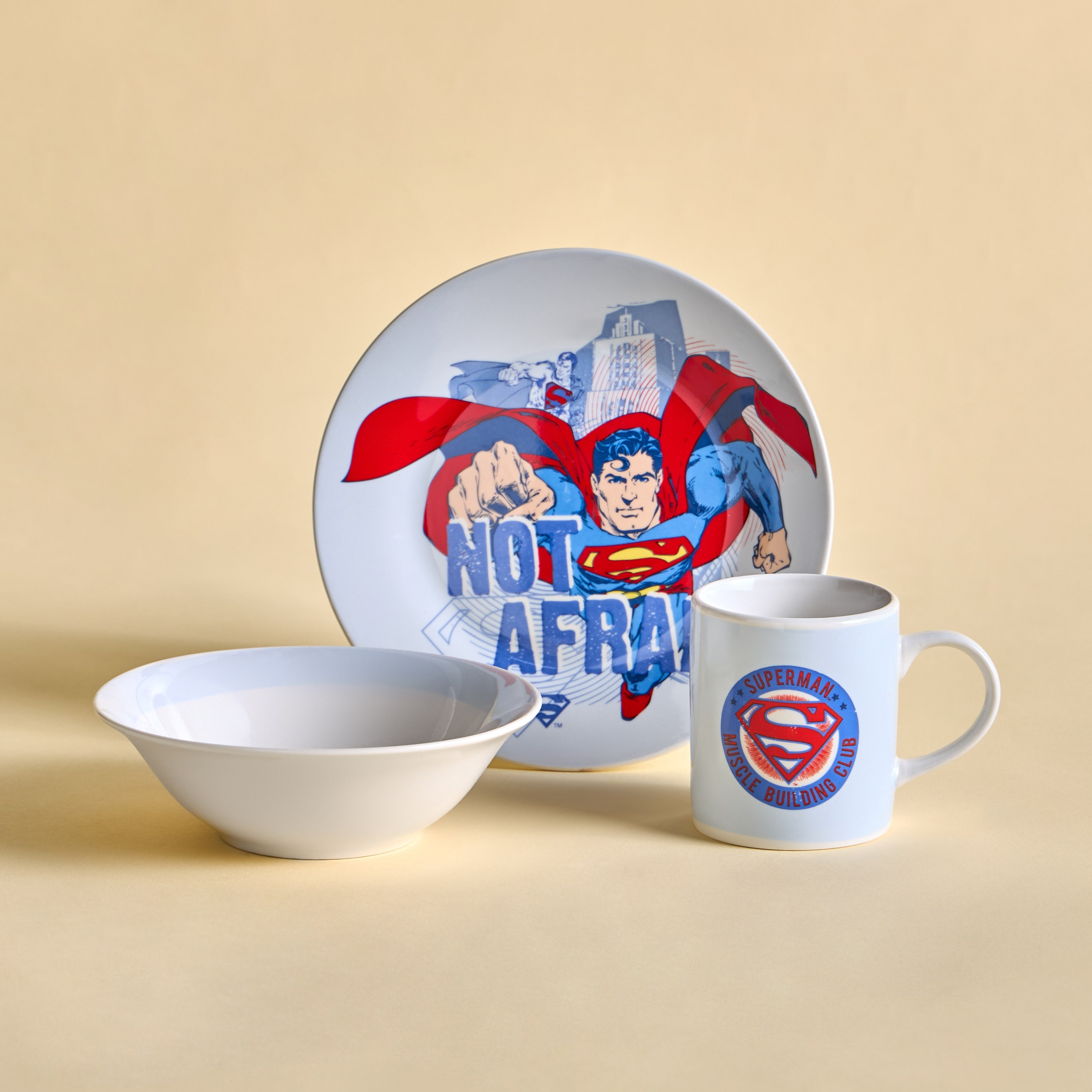 Superman 3-Piece Tableware Set-babyandkids-eatanddrink-tableware-image-1