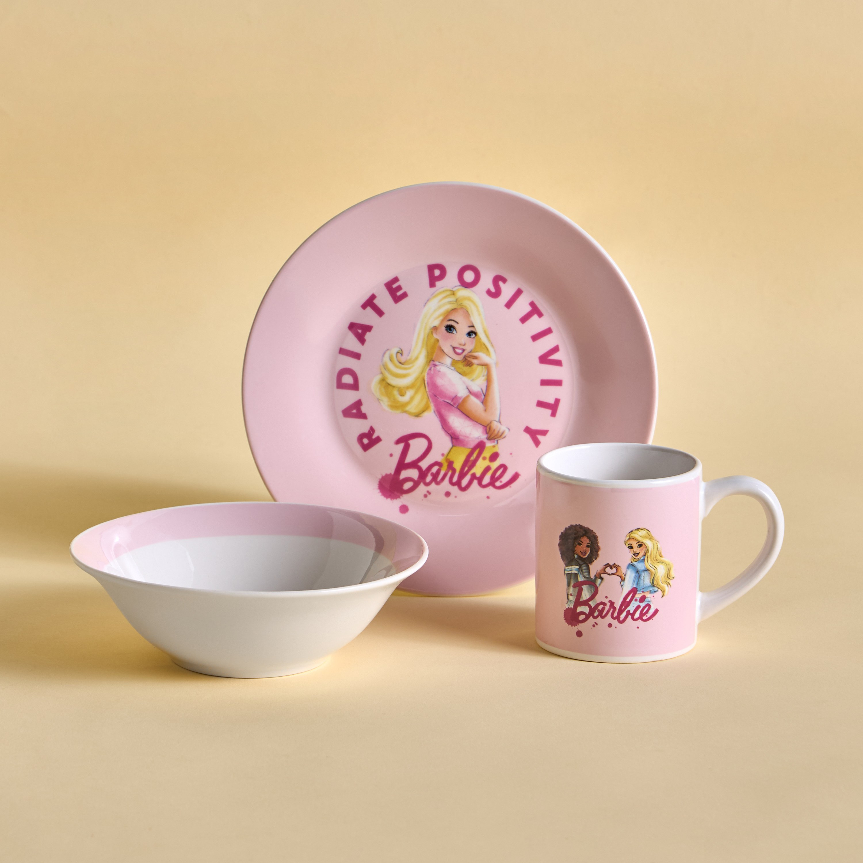 طقم مائدة 3 قطع - باربي-babyandkids-eatanddrink-tableware-image-1