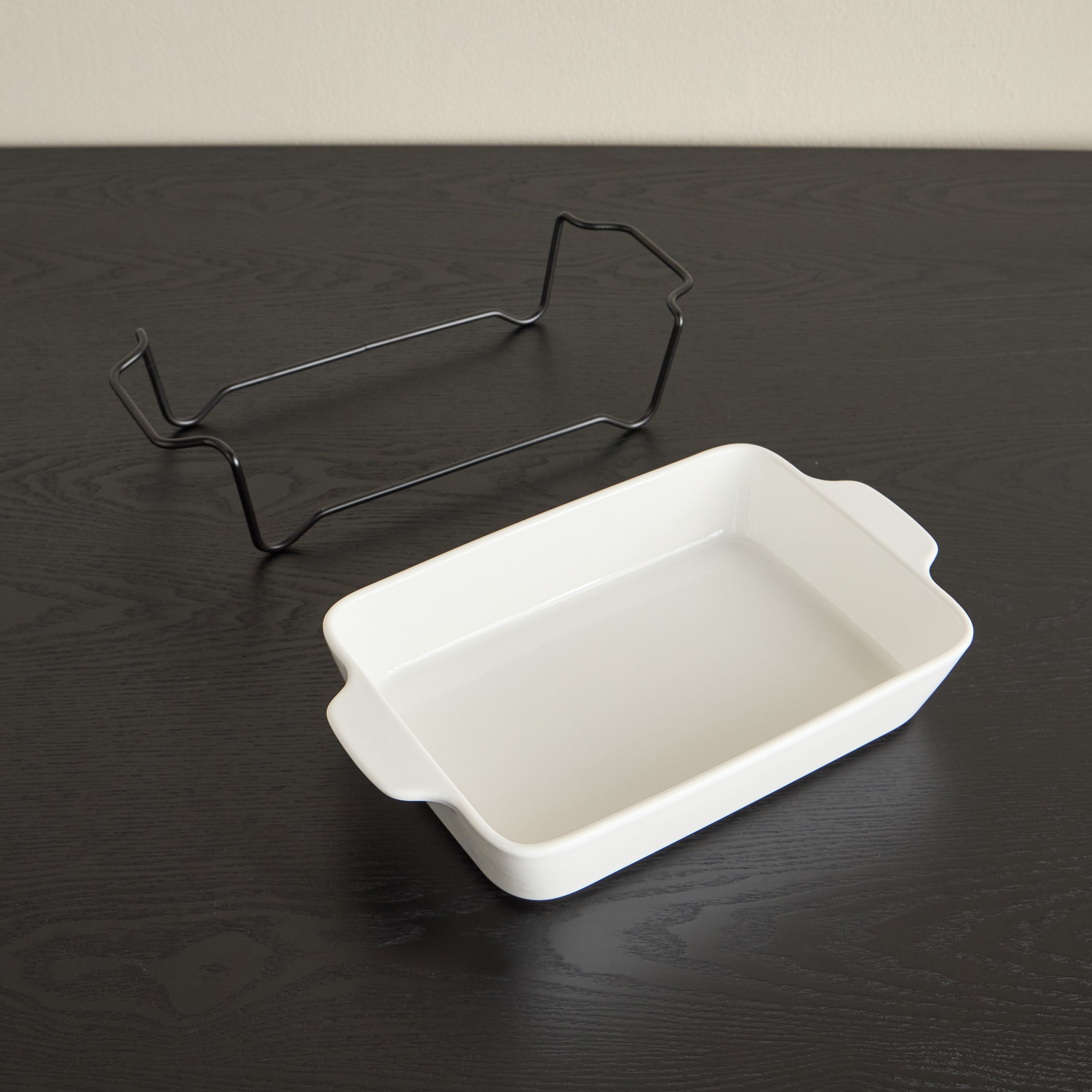 Veton Porcelain Serving Bowl with Stand - 22 cm-household-dining-dinnerware-bowls-image-2