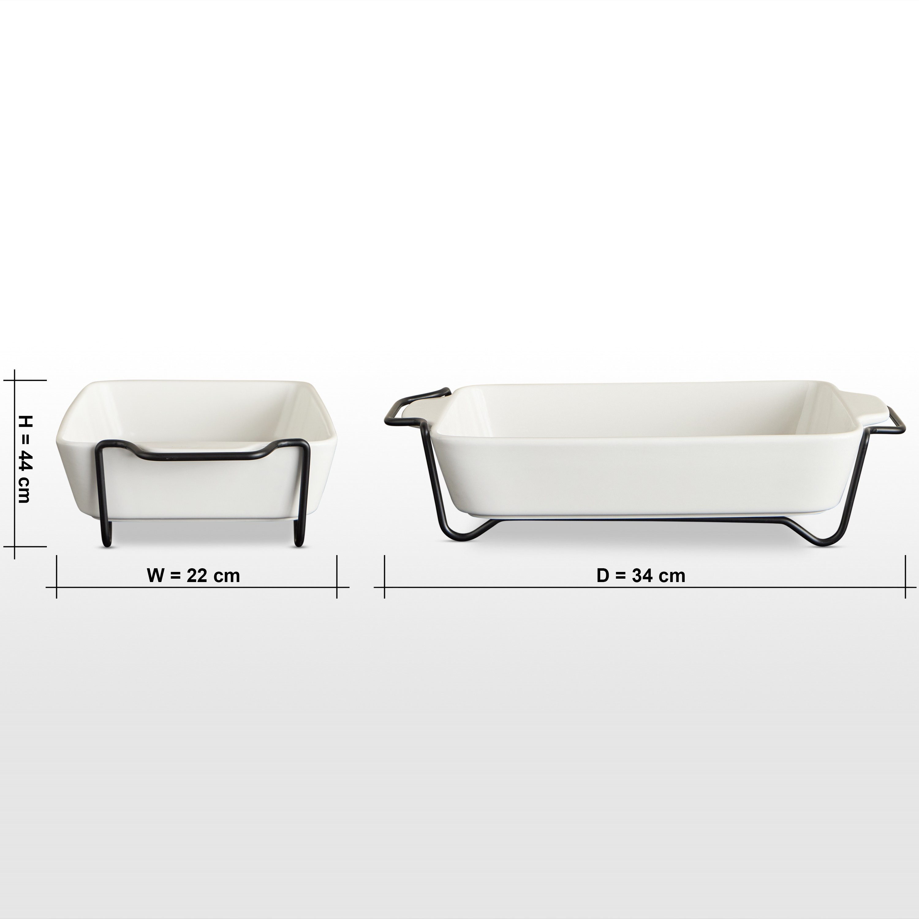 Veton Porcelain Serving Bowl with Stand - 22 cm-household-dining-dinnerware-bowls-image-5