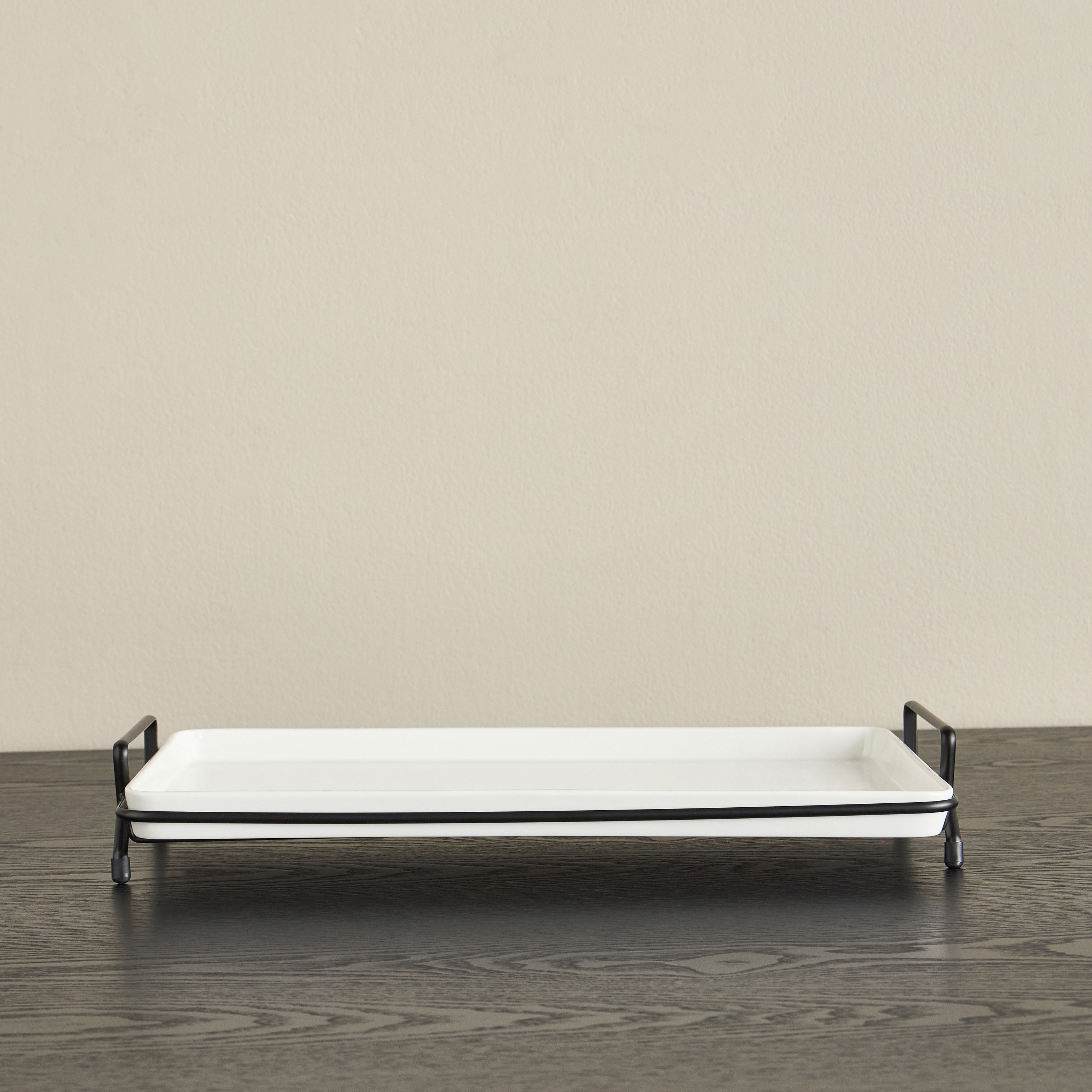 Veton Porcelain Serving Platter with Stand-household-dining-serveware-servingplatters-image-4