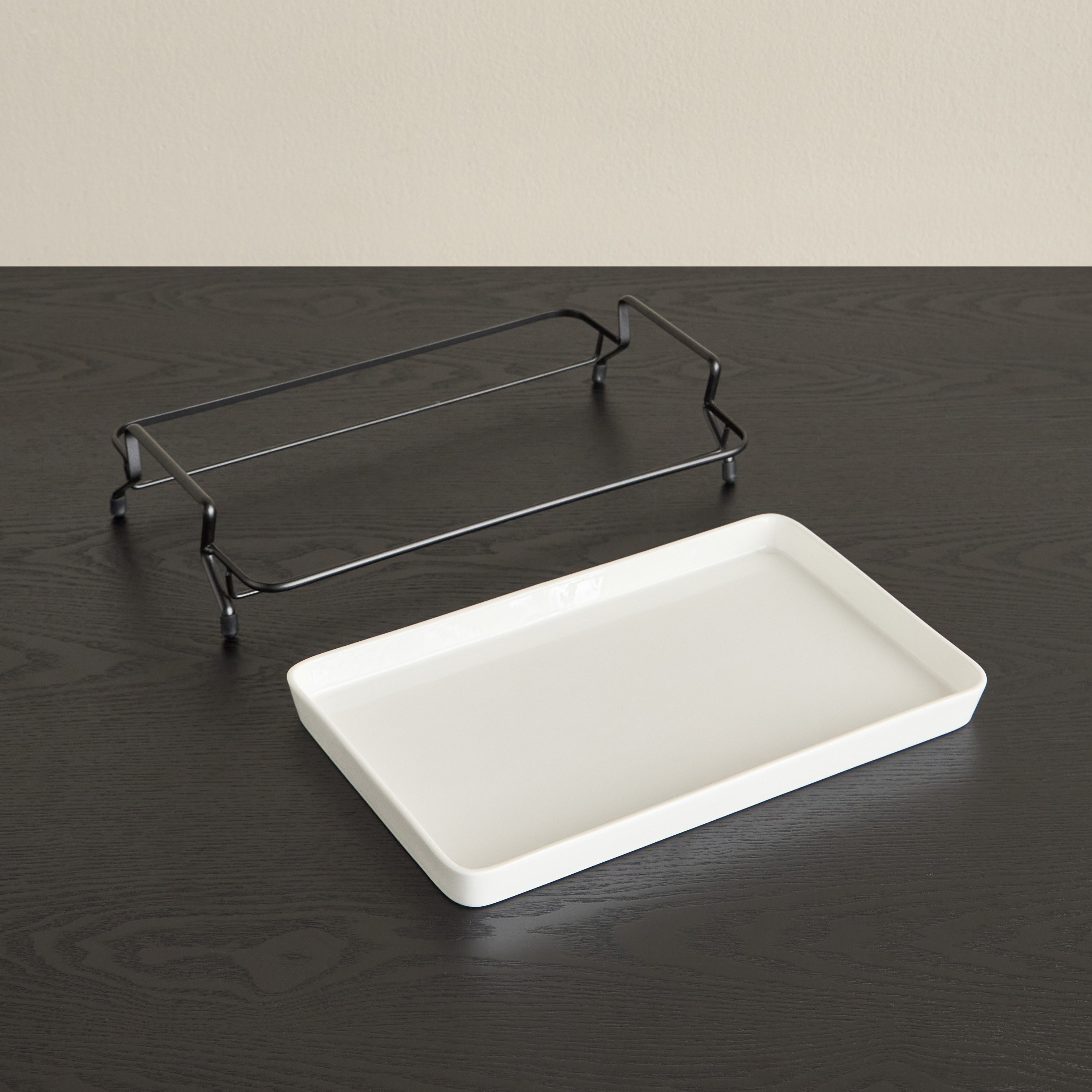 Veton Porcelain Serving Platter with Stand-household-dining-serveware-servingplatters-image-2