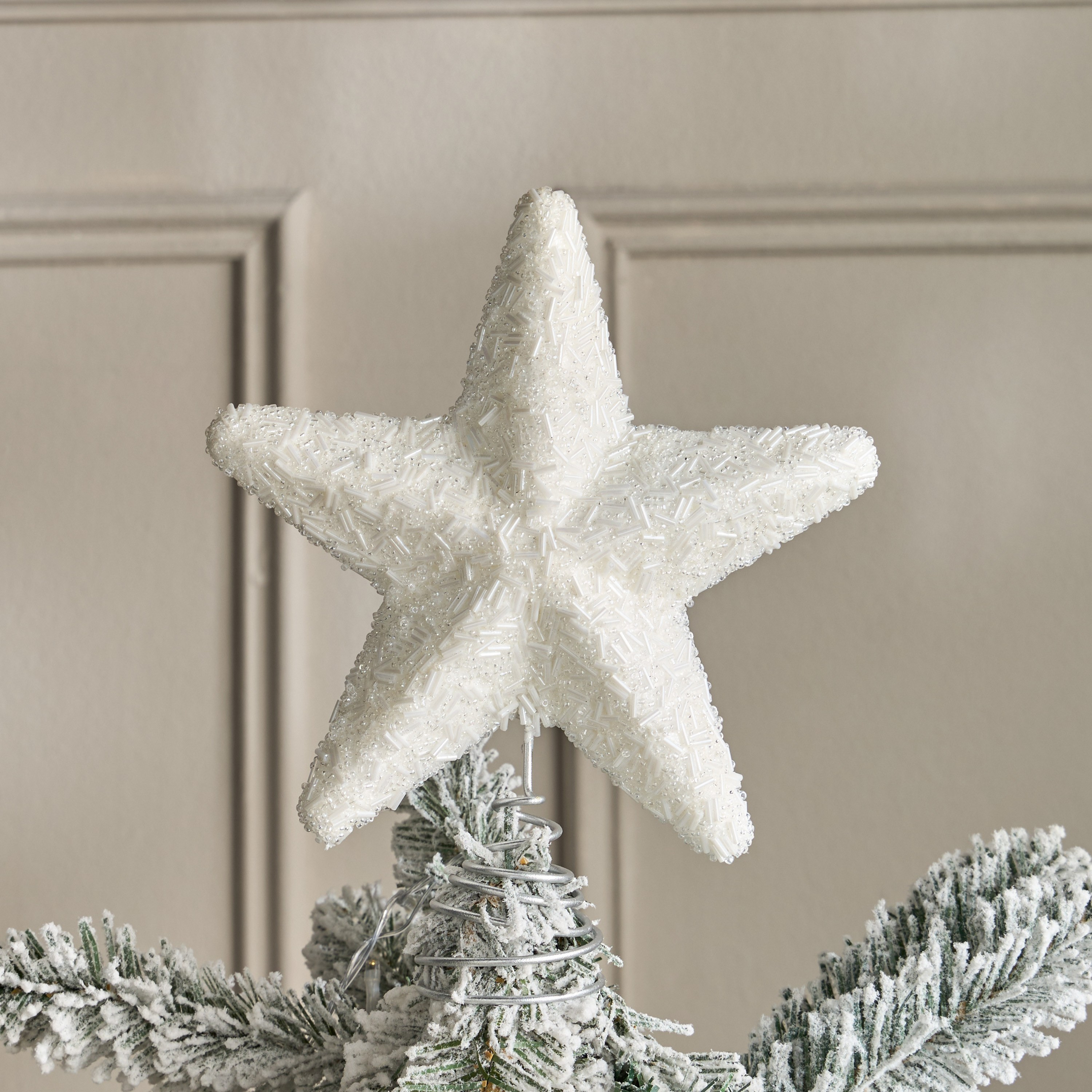 Beaded Star Tree Topper - 5x20 cm