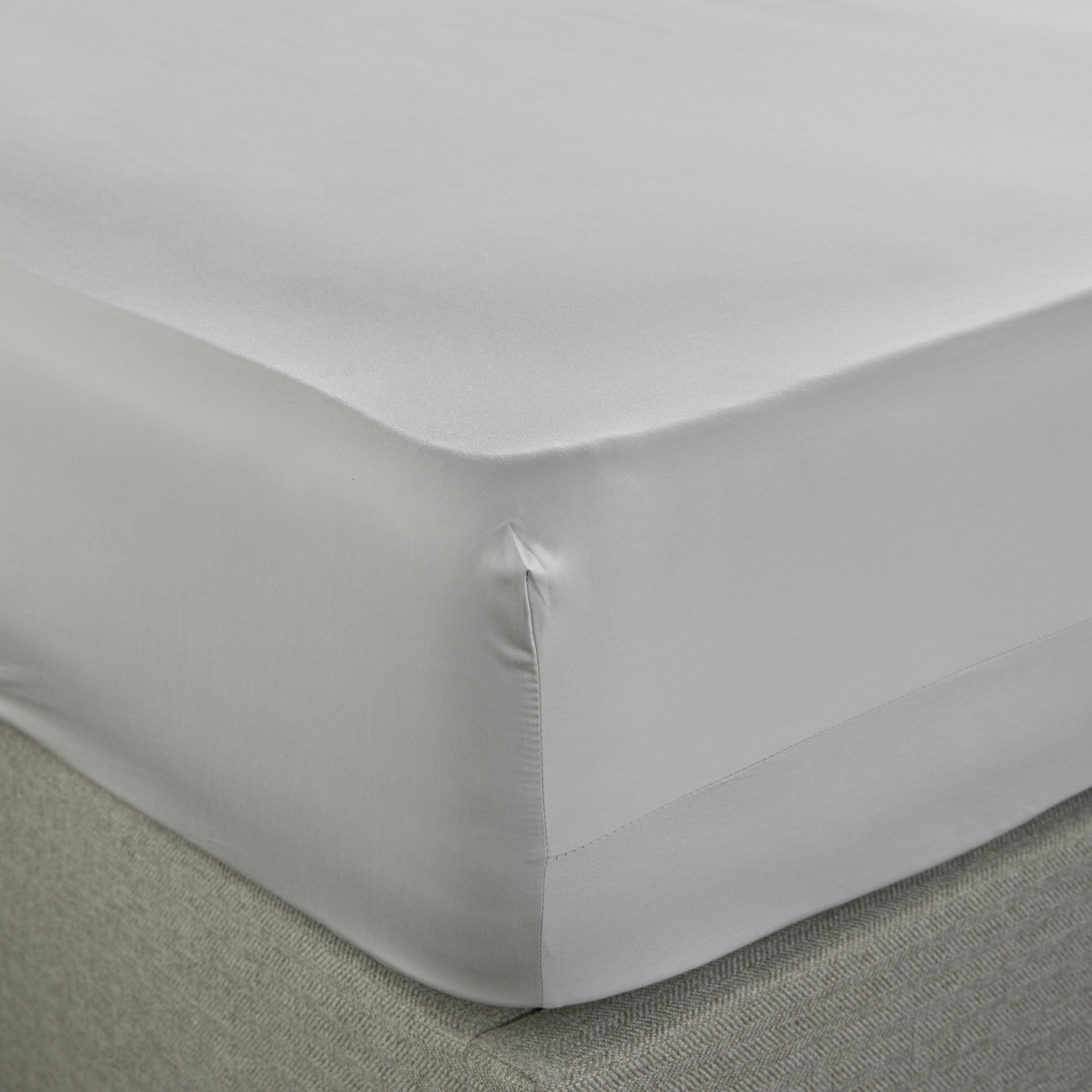 Verona Egyptian Cotton 600 Thread Count King Fitted Sheet - 180x205 cm-household-bedding-sheetsandpillowcases-fittedsheets-image-1