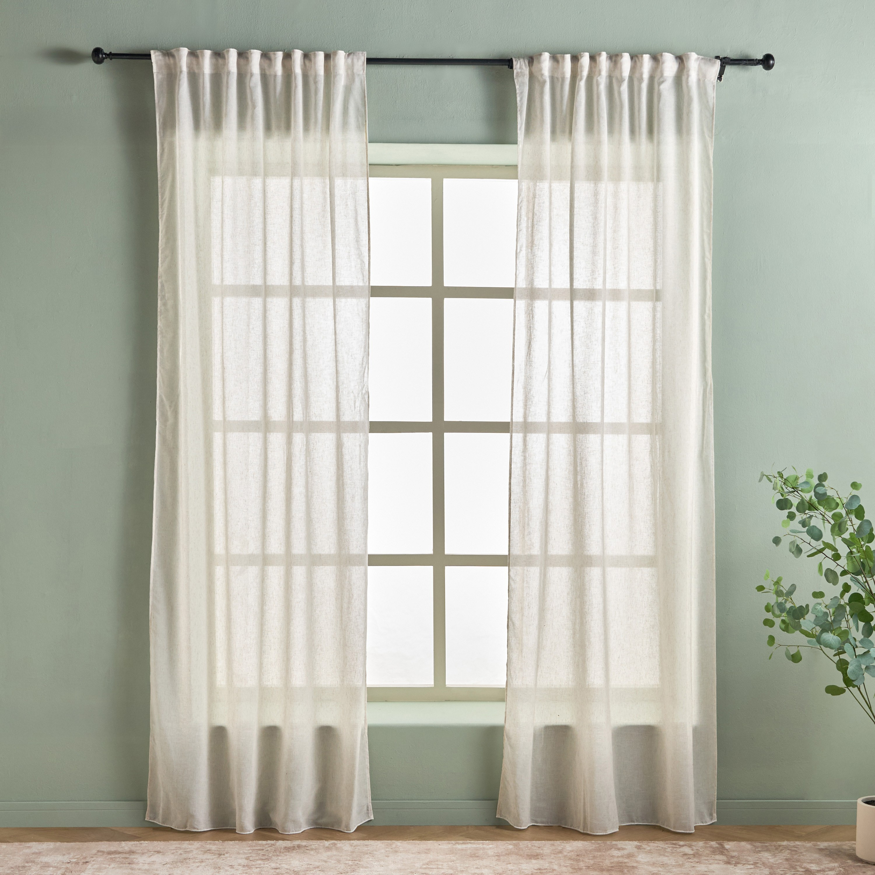 Misty 2-Piece Sheer Curtain Set - 270x300 cm-household-windows-curtains-image-1
