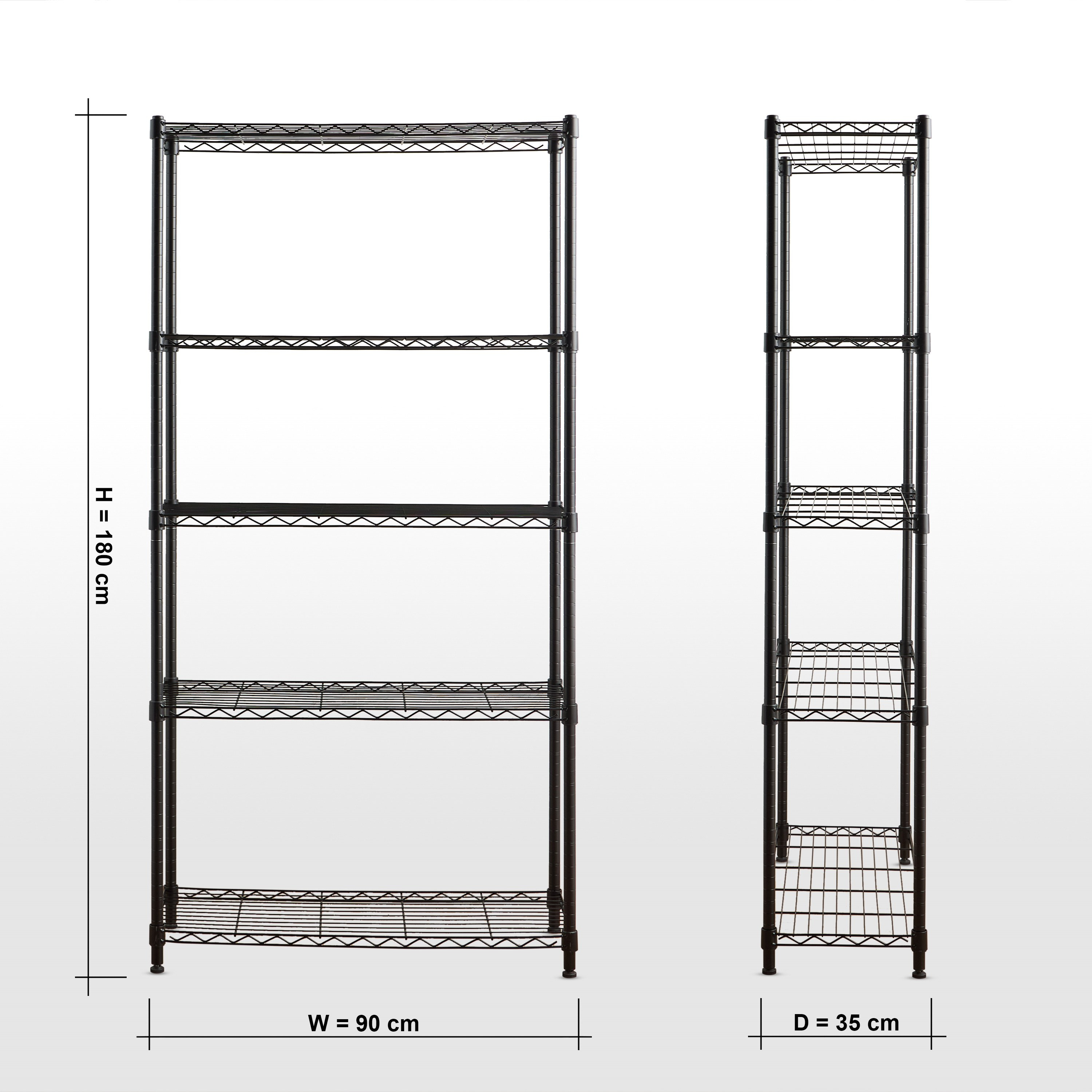 Basement 5-Tier Storage Rack - 35x90 cm-household-storage-storagesolutions-storageracks-image-6