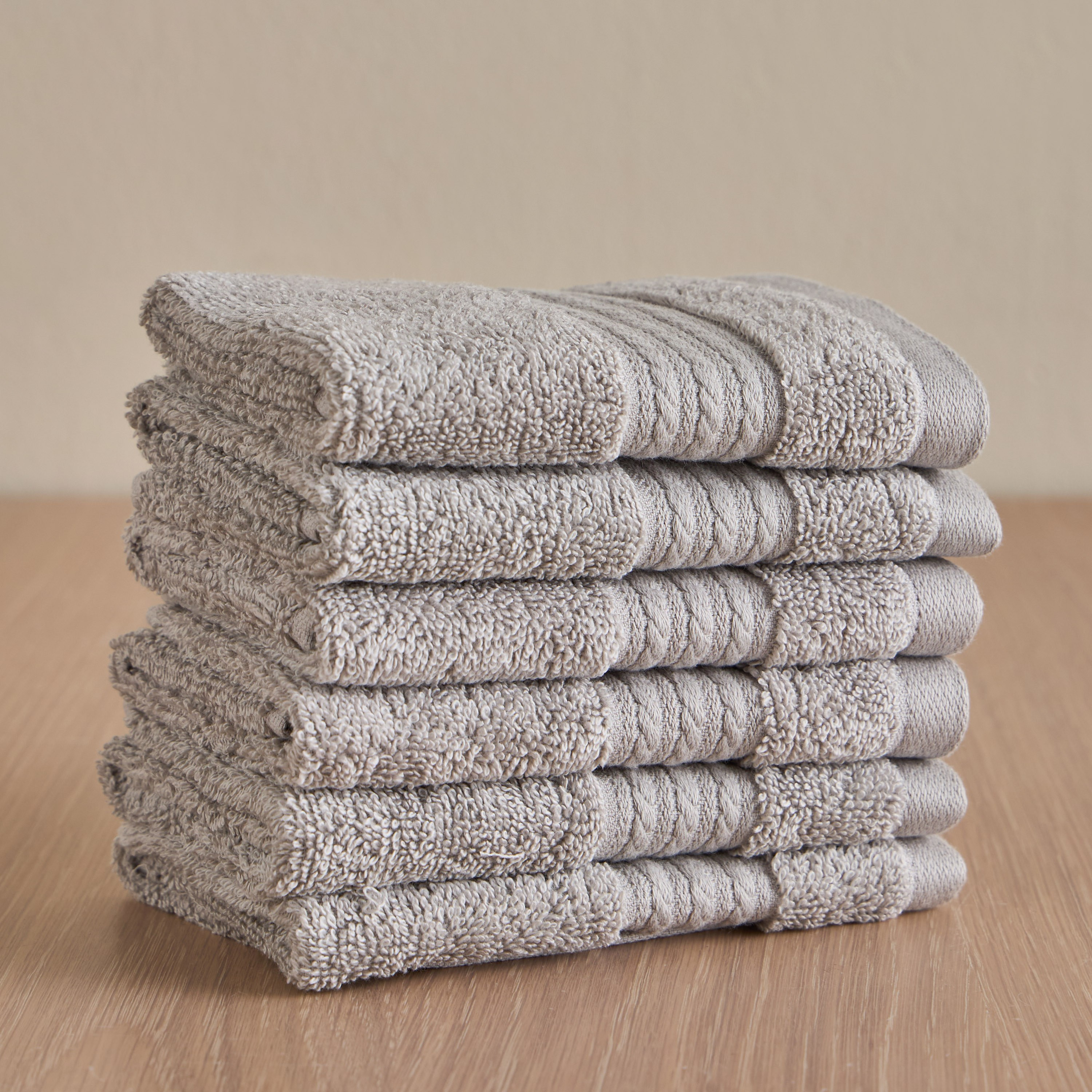 Zoey 6-Piece 500 GSM Advance Cotton Fingertip Towel Set - 33x33 cm-household-bathandlaundry-bathlinen-towels-image-1