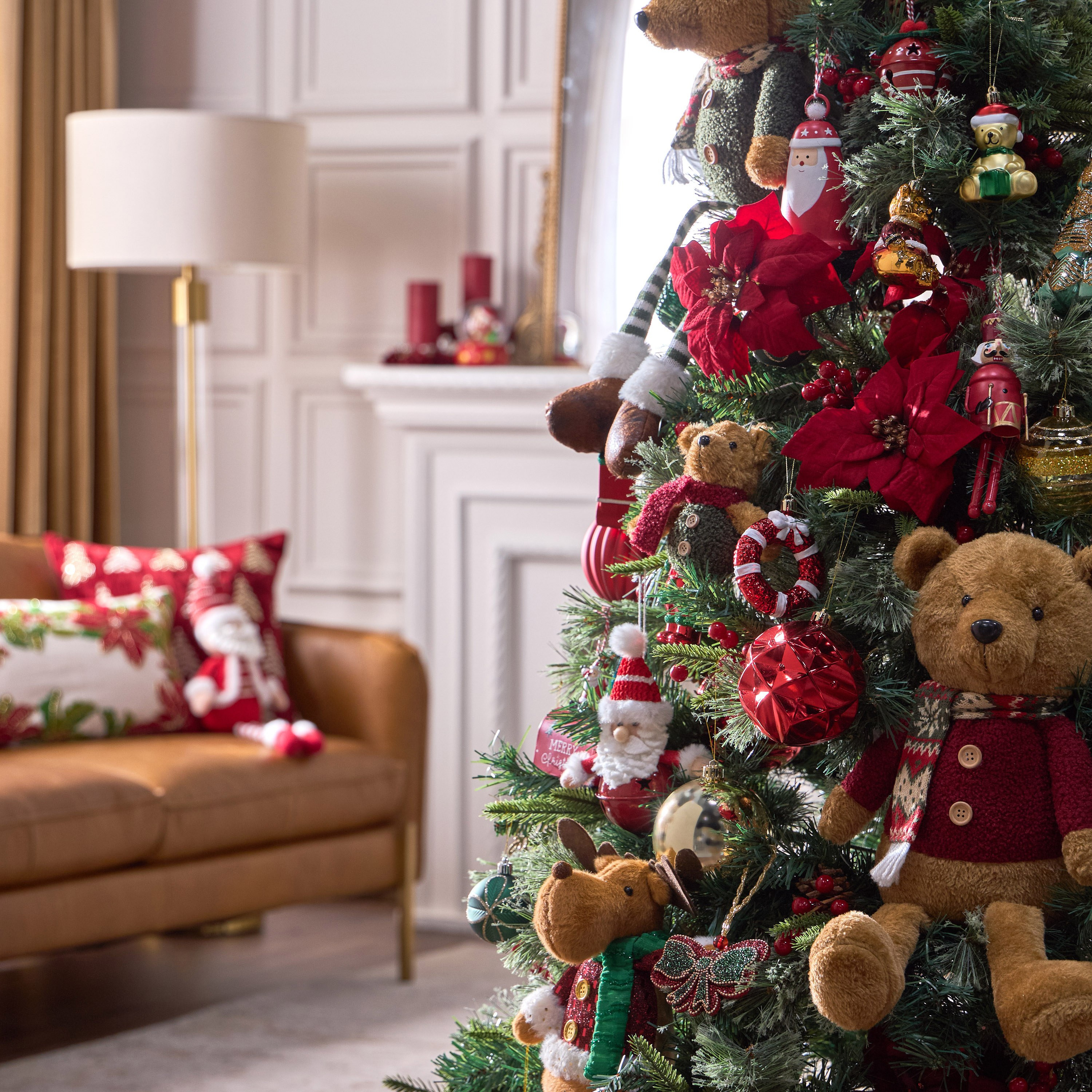 زينة معلقة فيونكة بتزيينات لاكيه - 4x4 سم-household-christmas-treesandornaments-treeornaments-image-3