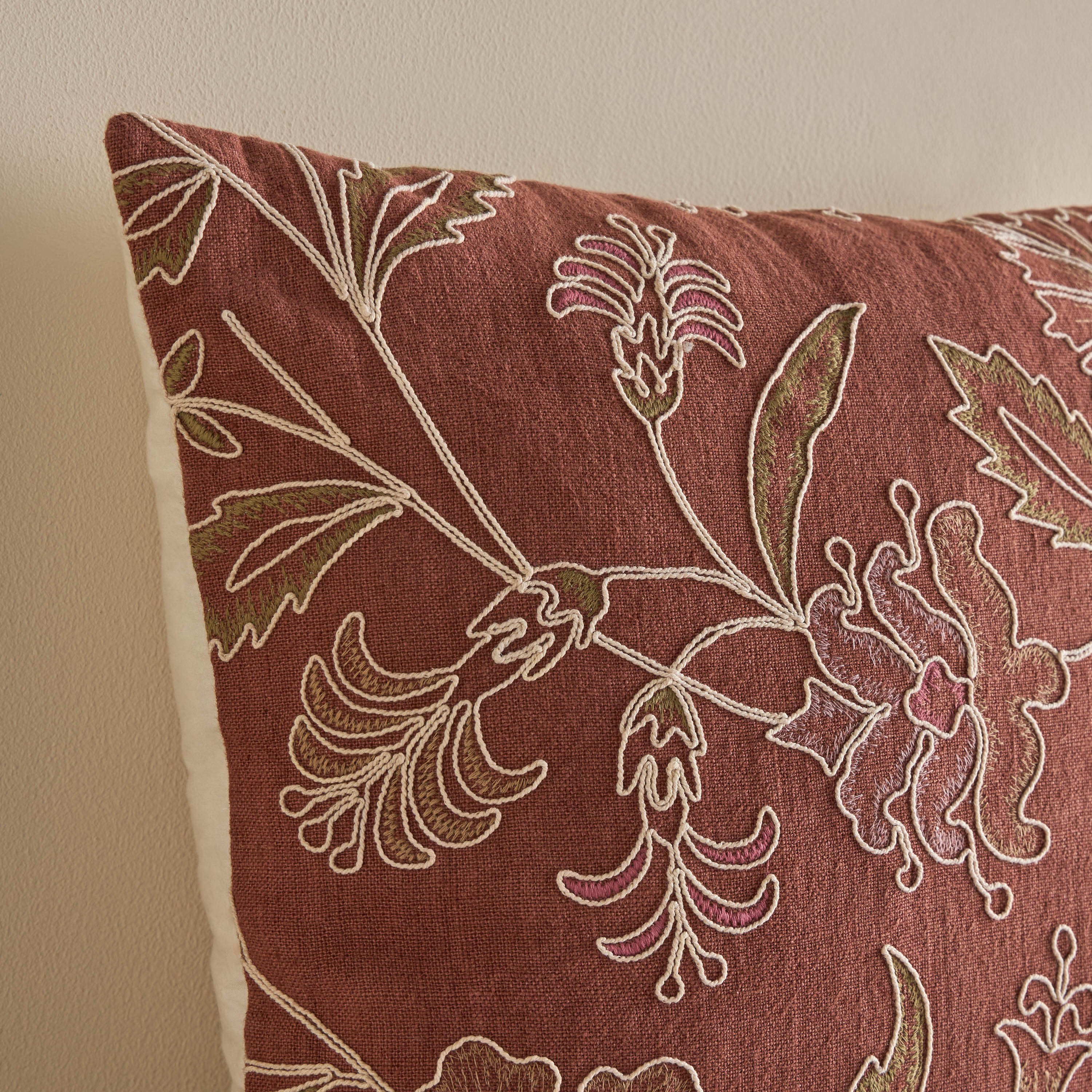 Arras Embroidered Filled Cushion - 50x50 cm-household-cushionsandthrows-filledcushions-decorativecushions-image-2