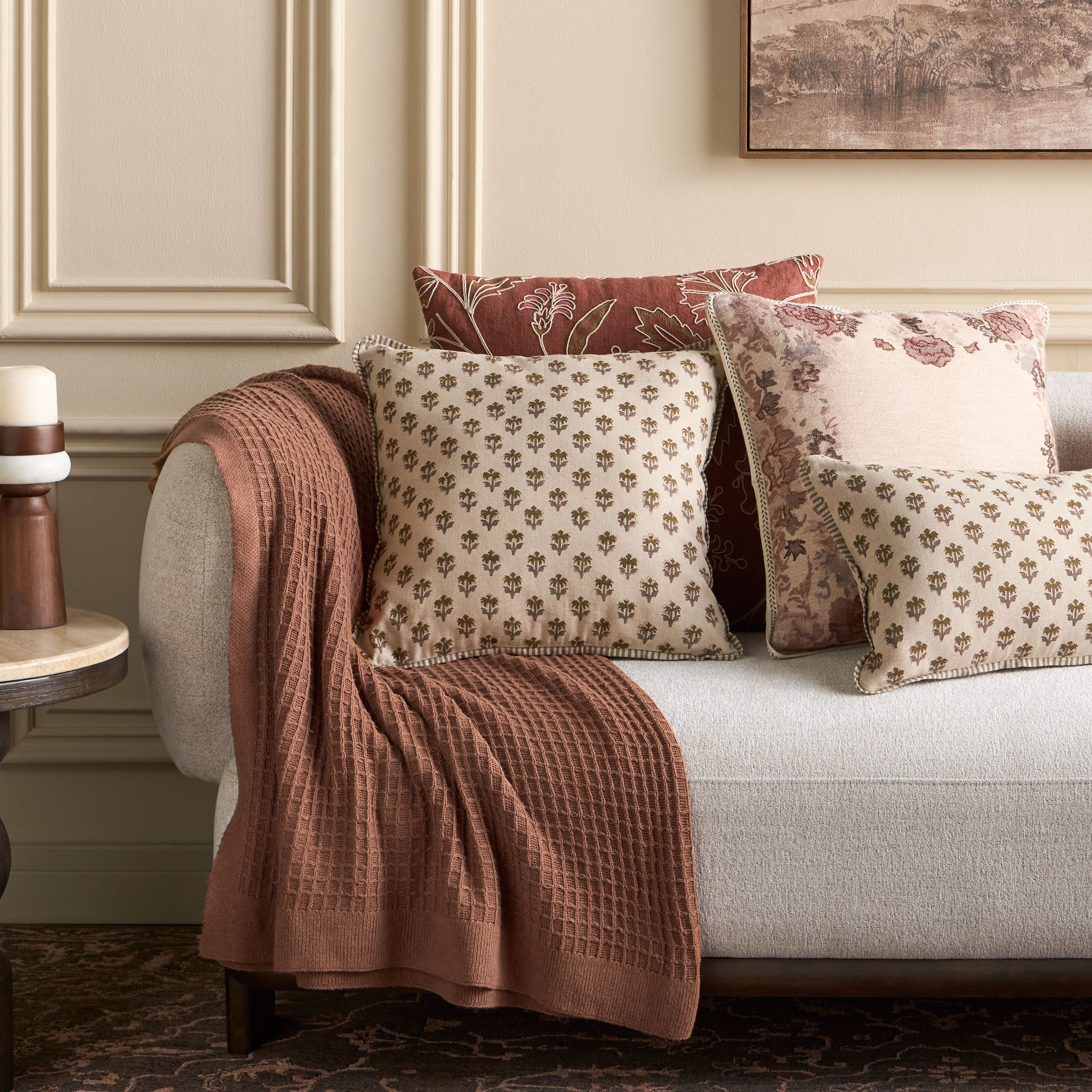 Arras Embroidered Filled Cushion - 50x50 cm-household-cushionsandthrows-filledcushions-decorativecushions-image-4