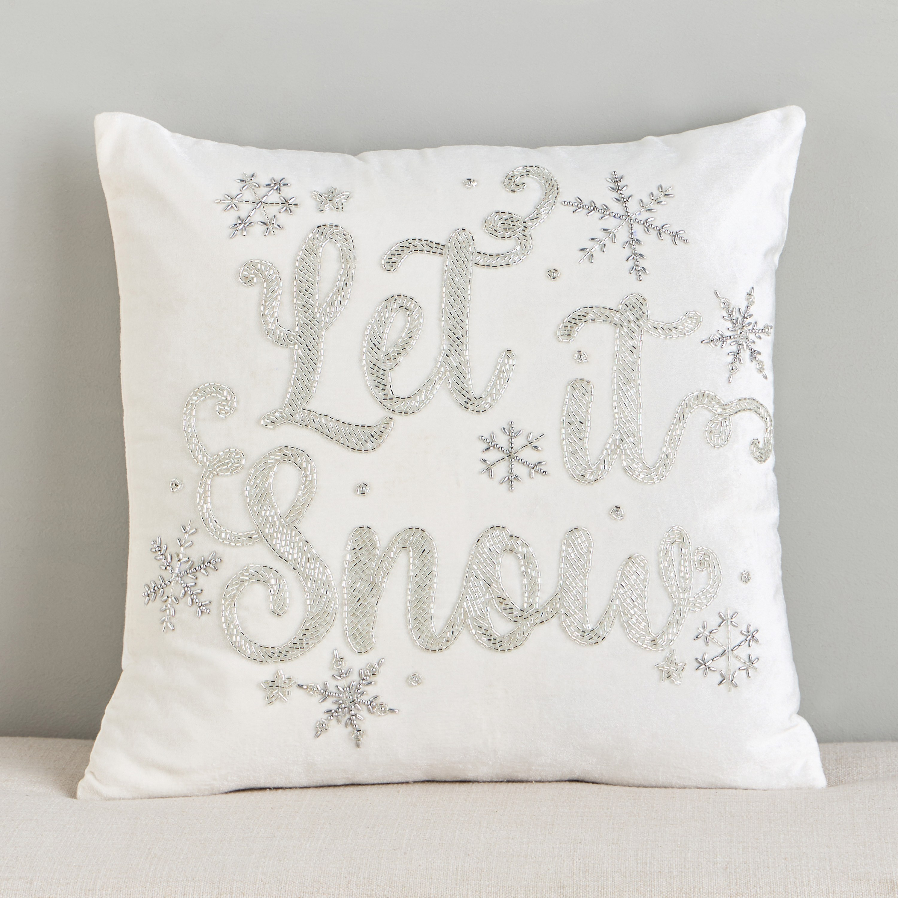 Winter Bloom Filled Cushion - 45x45 cm-household-christmas-decorandtableware-cushions-image-1