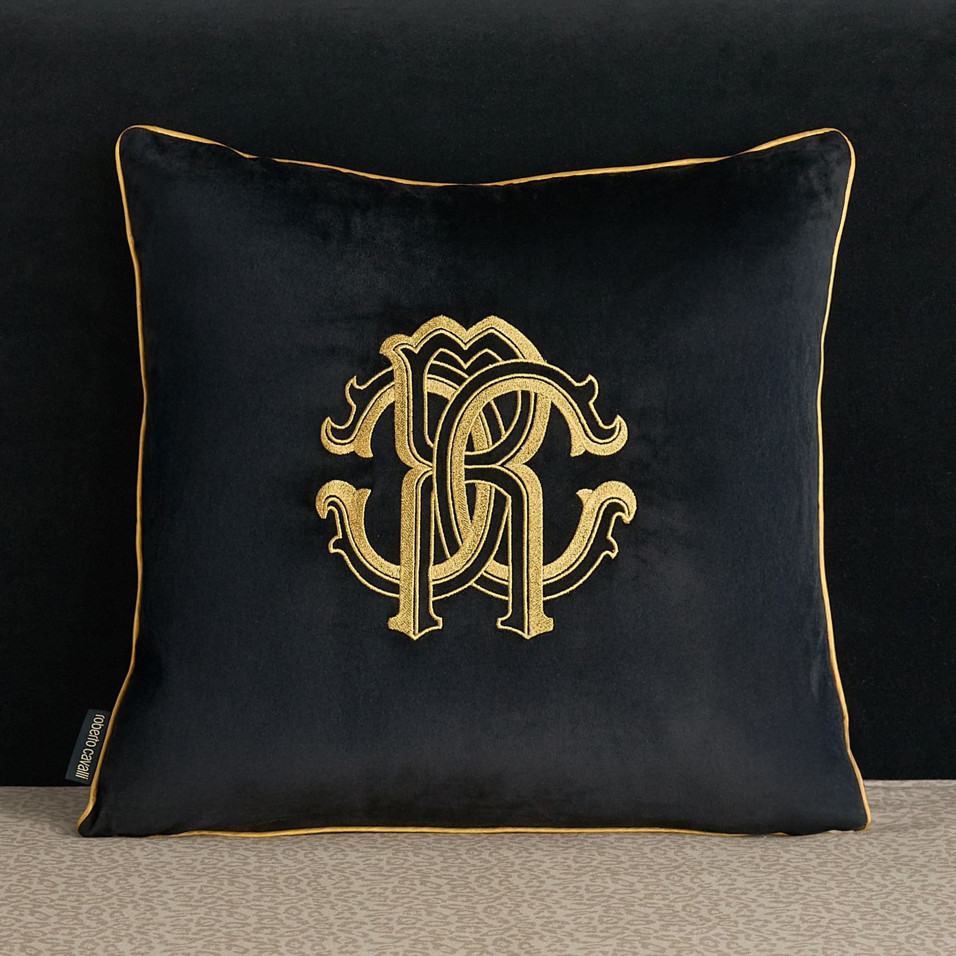 Roberto Cavalli Embroidered Cushion Cover - 50x50 cm-household-cushionsandthrows-cushioncovers-image-1