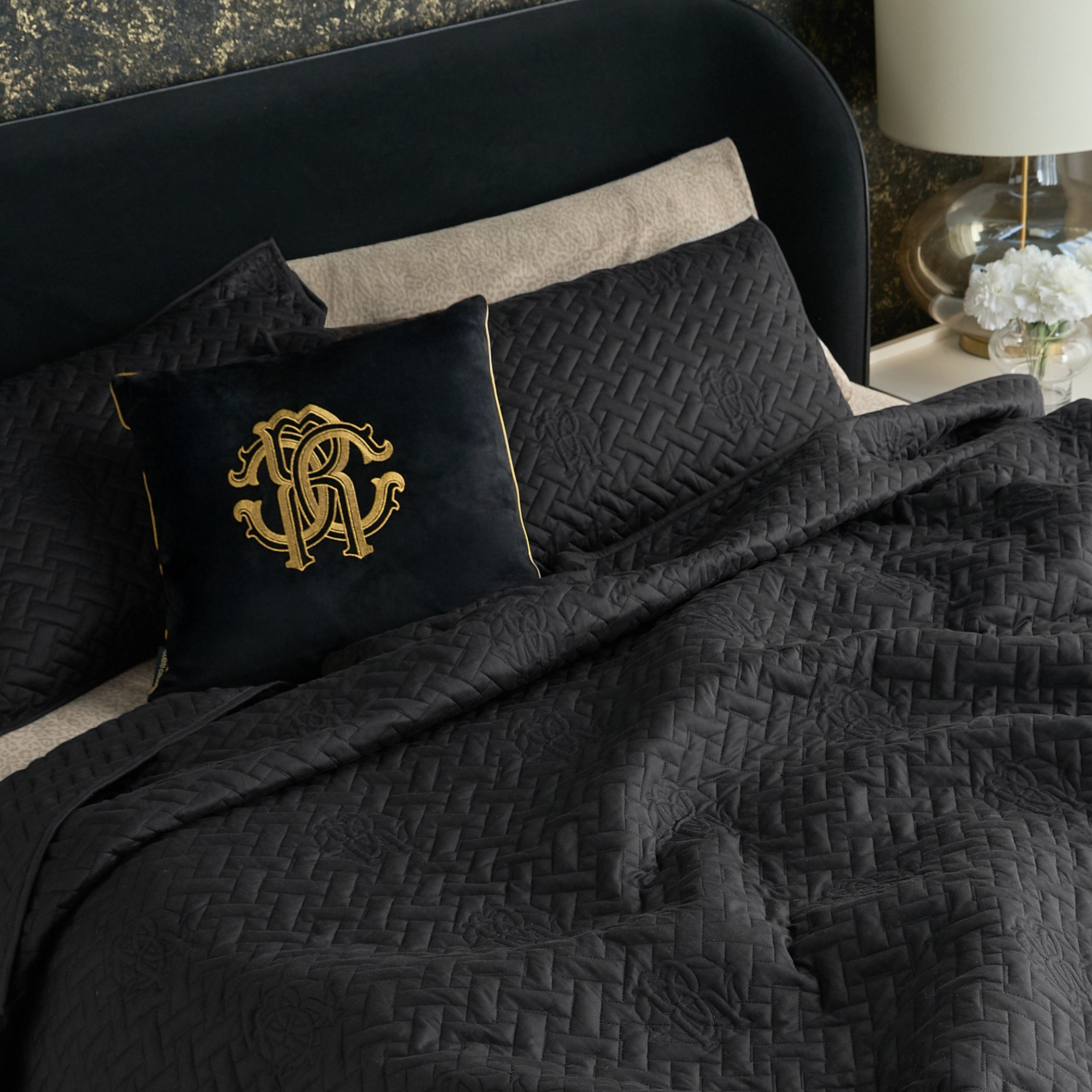 Roberto Cavalli Embroidered Cushion Cover - 50x50 cm-household-cushionsandthrows-cushioncovers-image-5