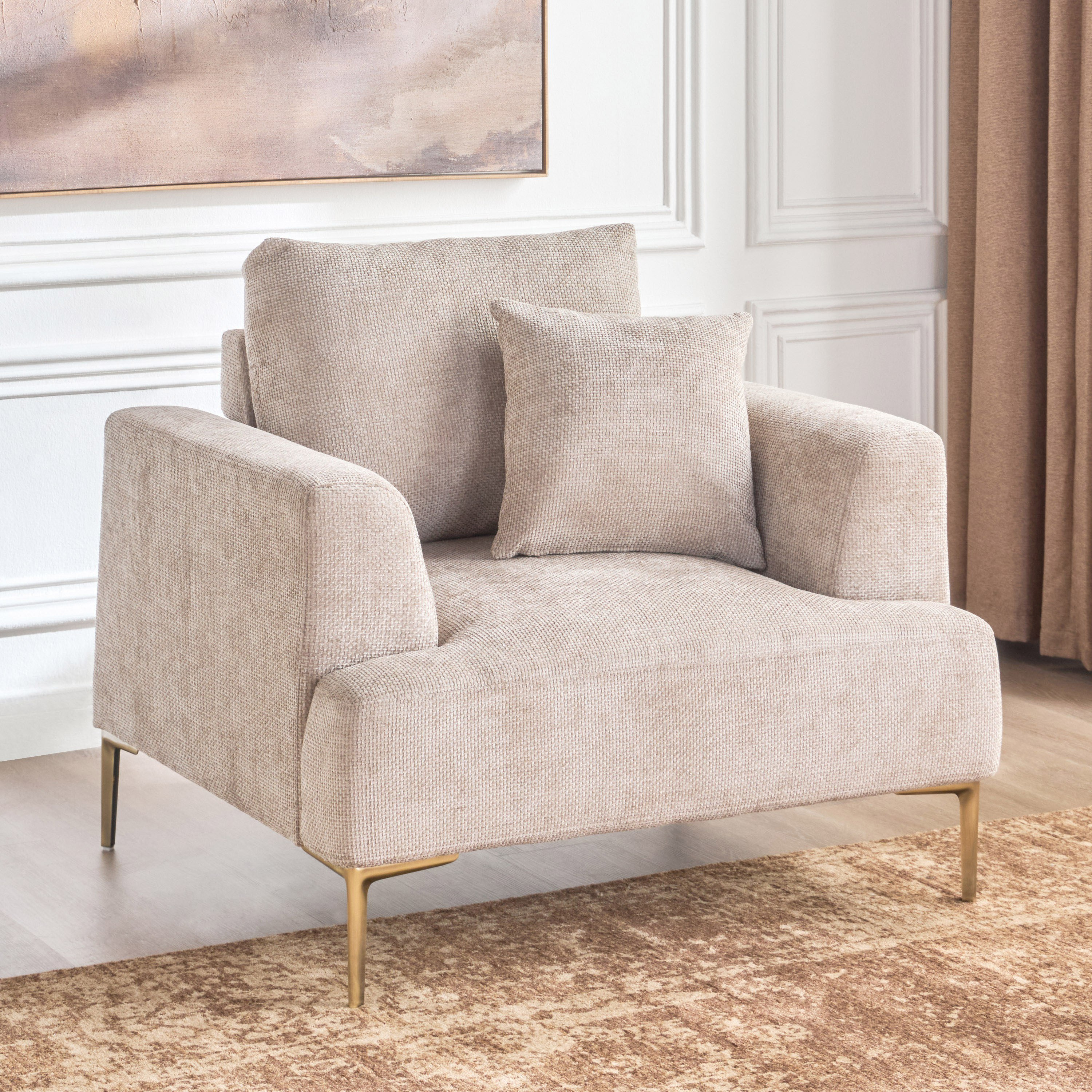 كرسي قماش بمساند ذراعين - فونيكس-furniture-sofaandseating-armchairs-image-1
