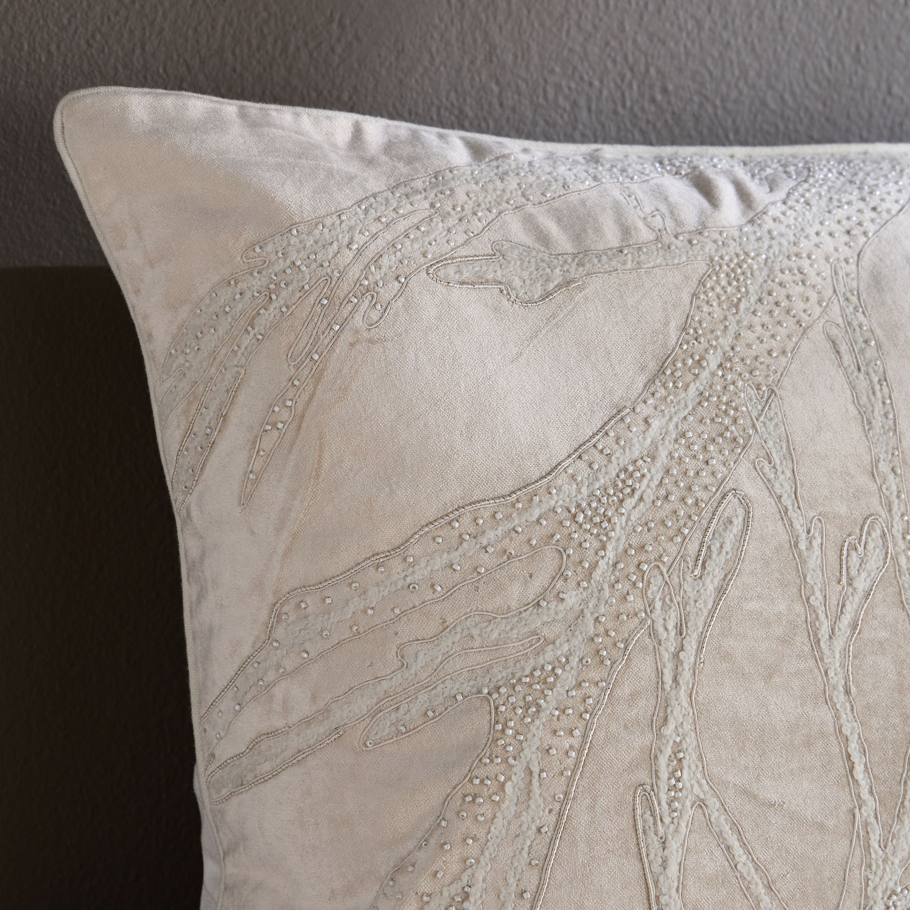 Kirona Embroidered Cushion Cover - 50x50 cm-household-cushionsandthrows-cushioncovers-image-2