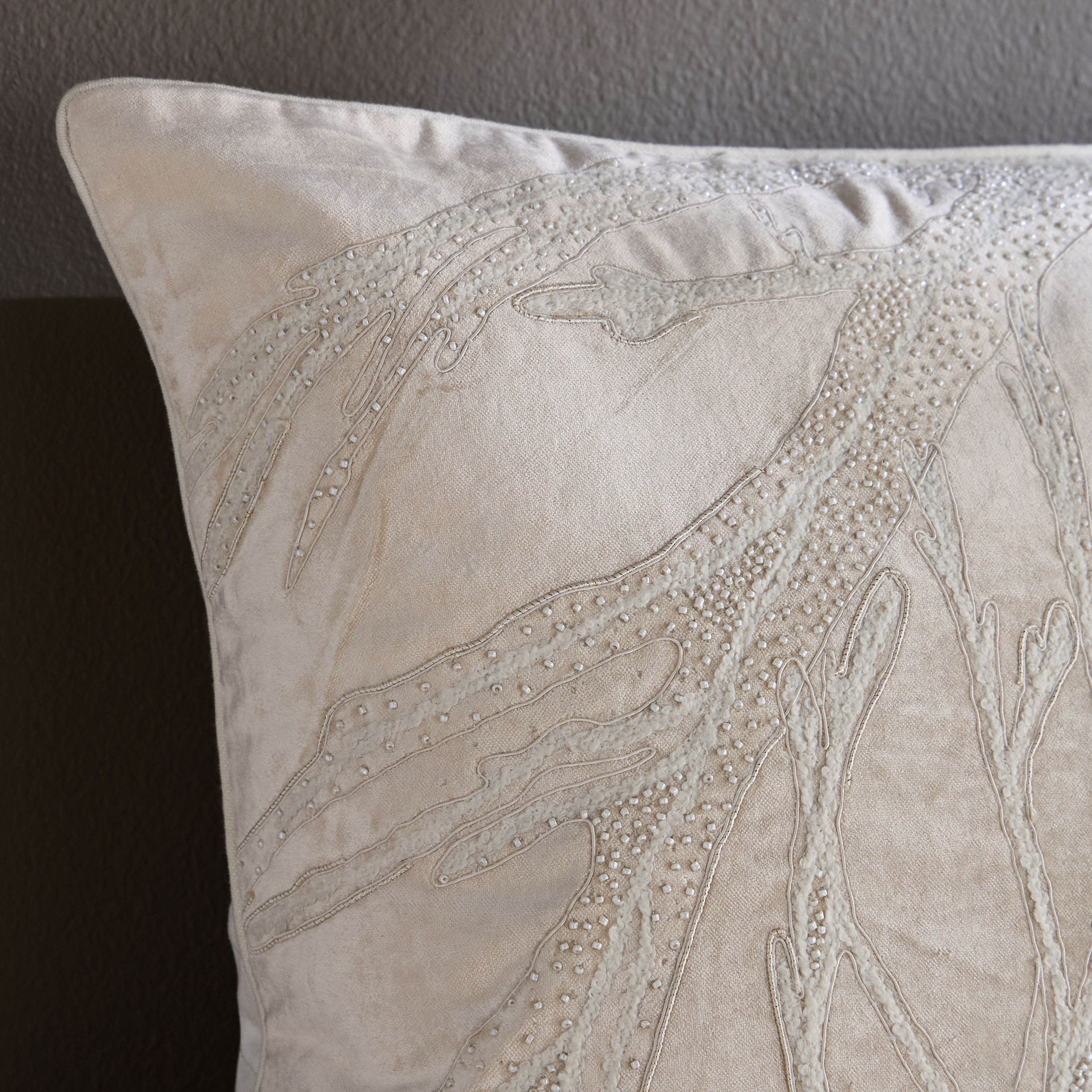 Kirona Embroidered Filled Cushion - 50x50 cm-household-cushionsandthrows-filledcushions-decorativecushions-image-2