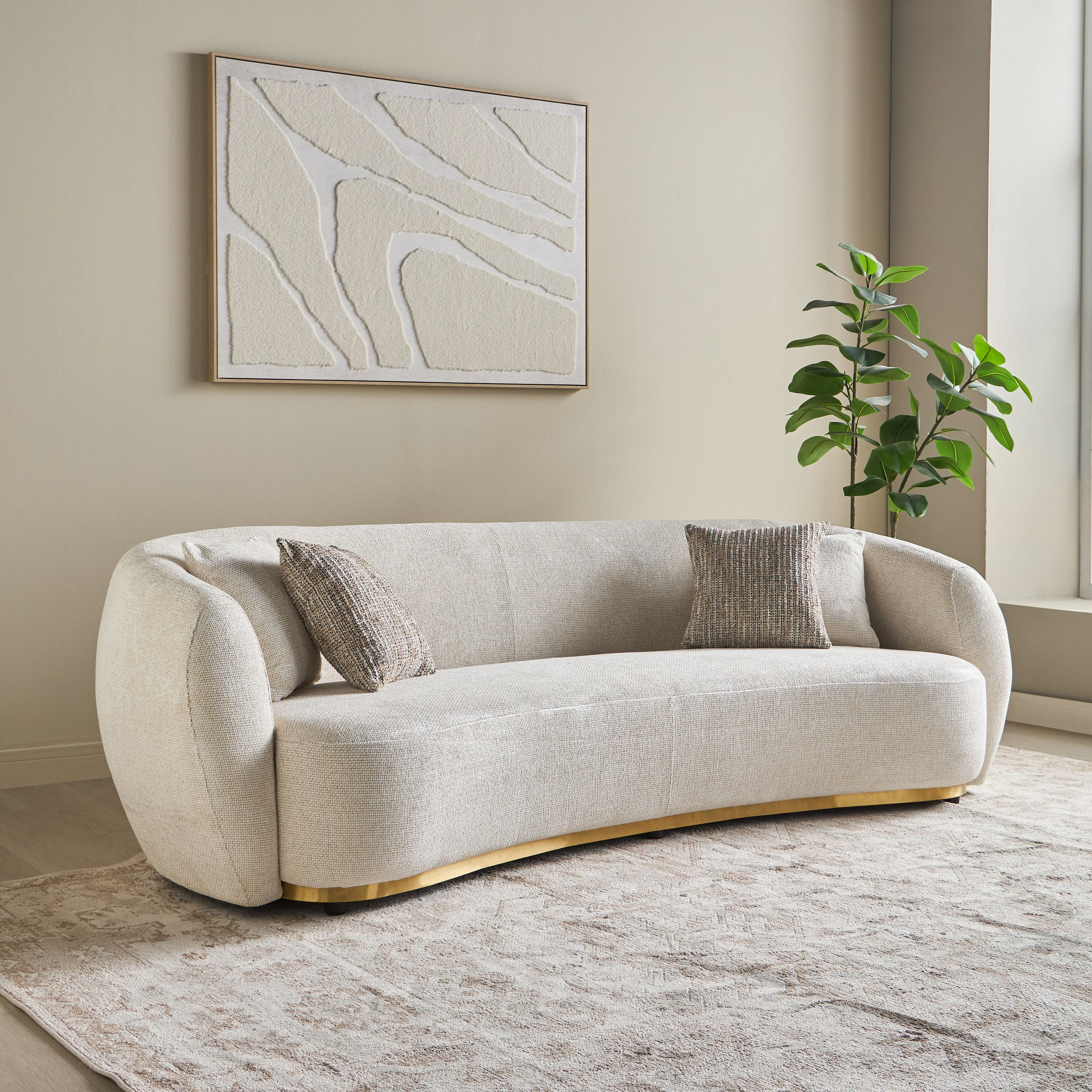 Kai 3-Seater Fabric Sofa