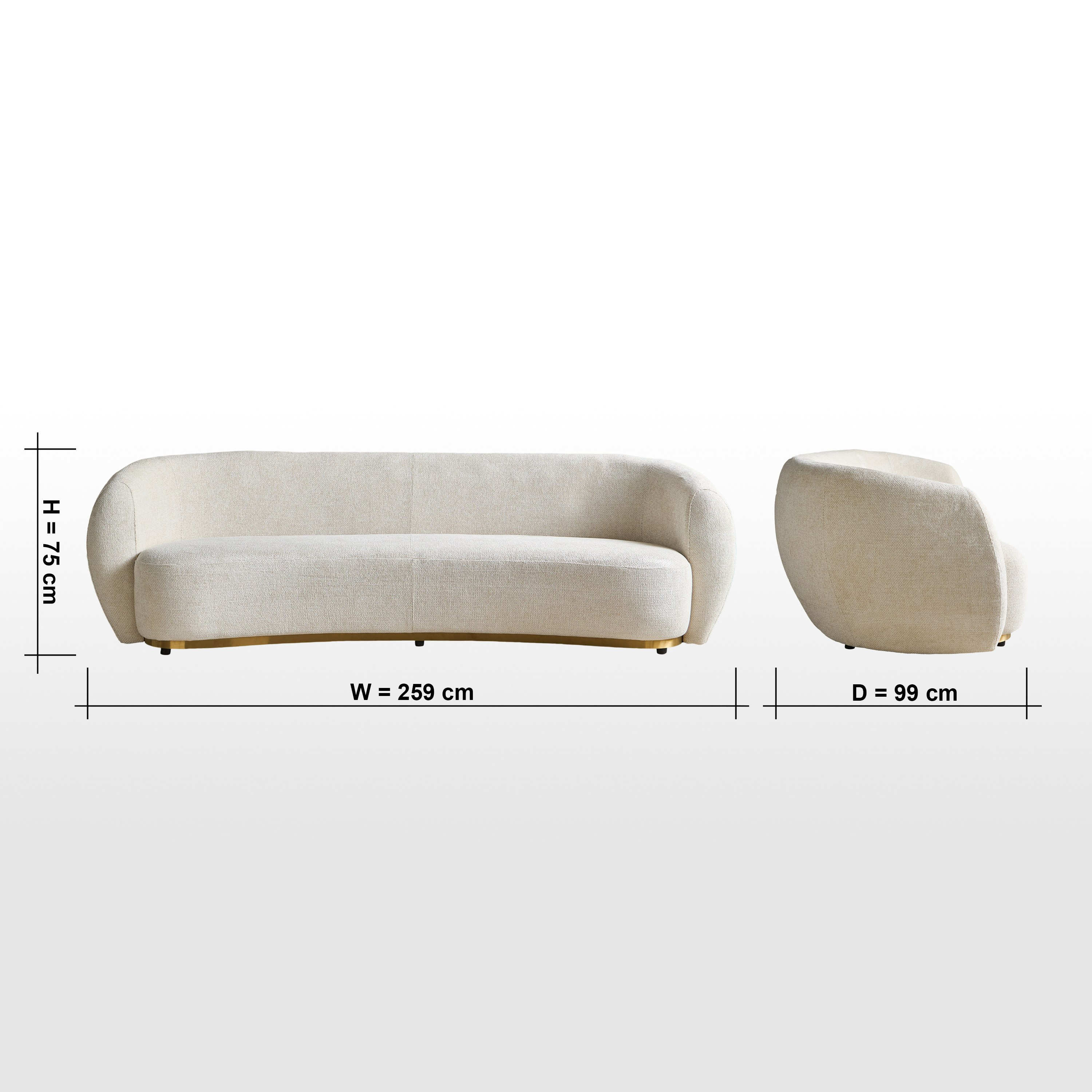 Shop Kai 3-Seater Fabric Sofa | Home Centre Qatar
