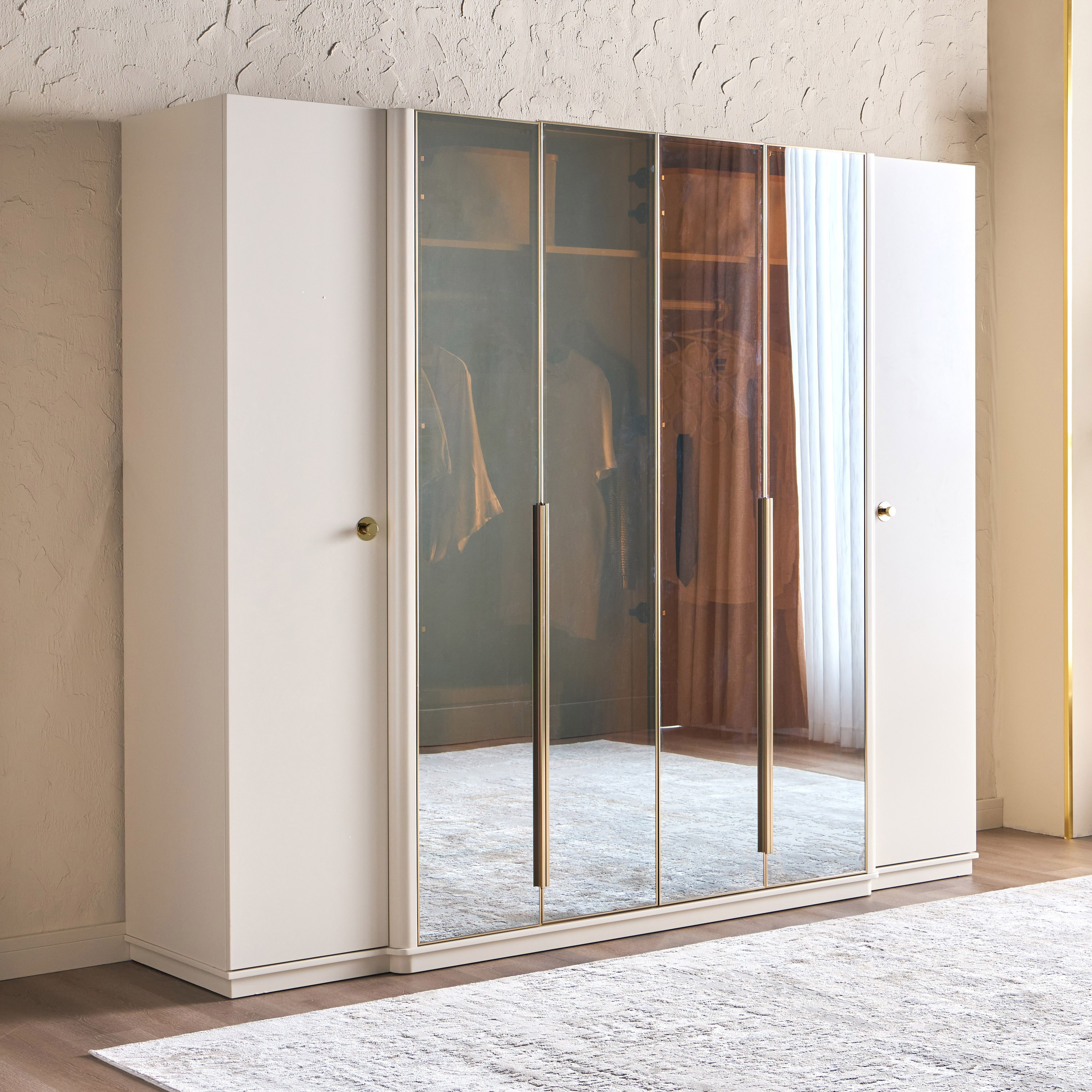 Hana 6-Door Wardrobe with Drawers