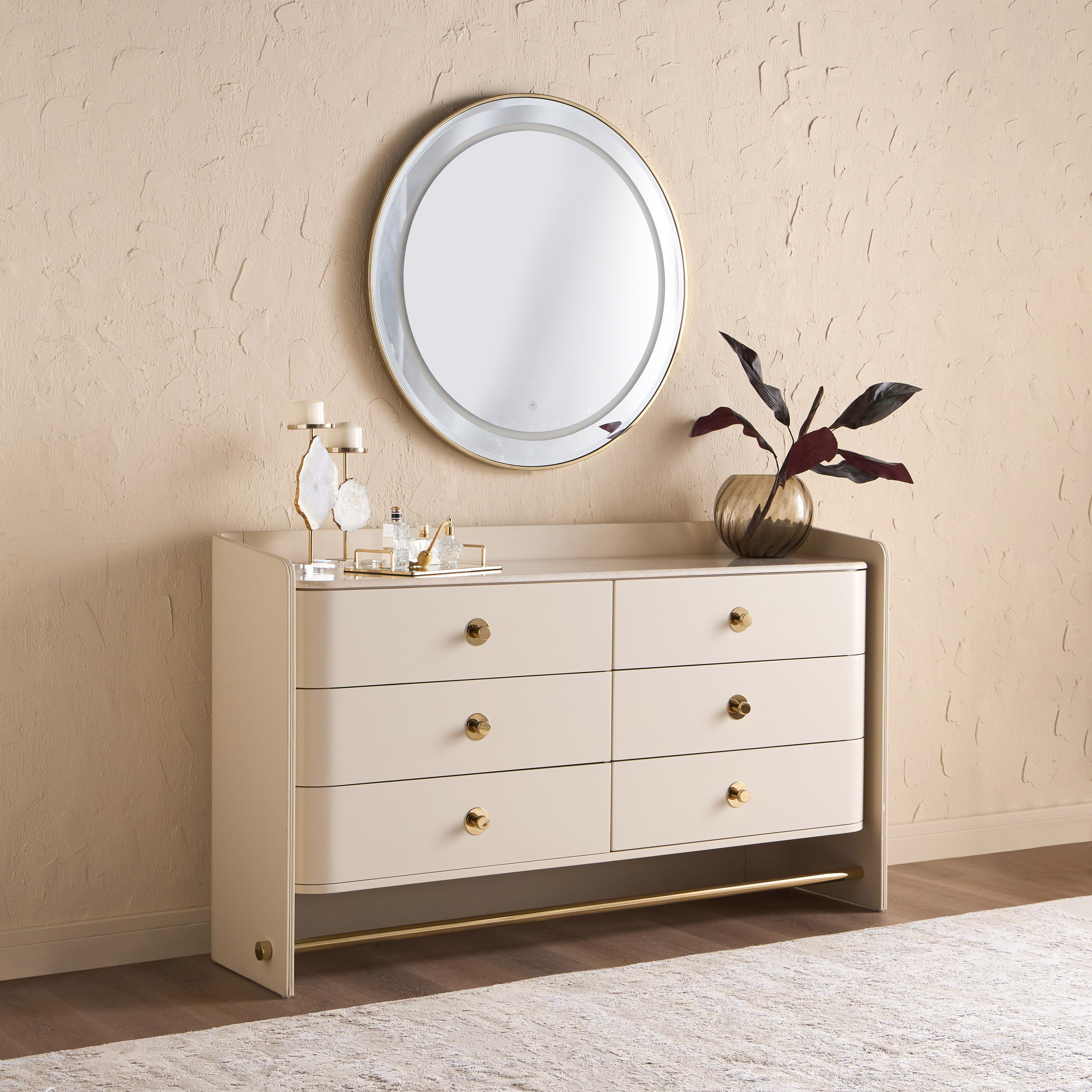 Hana 6-Drawer Dresser with Mirror