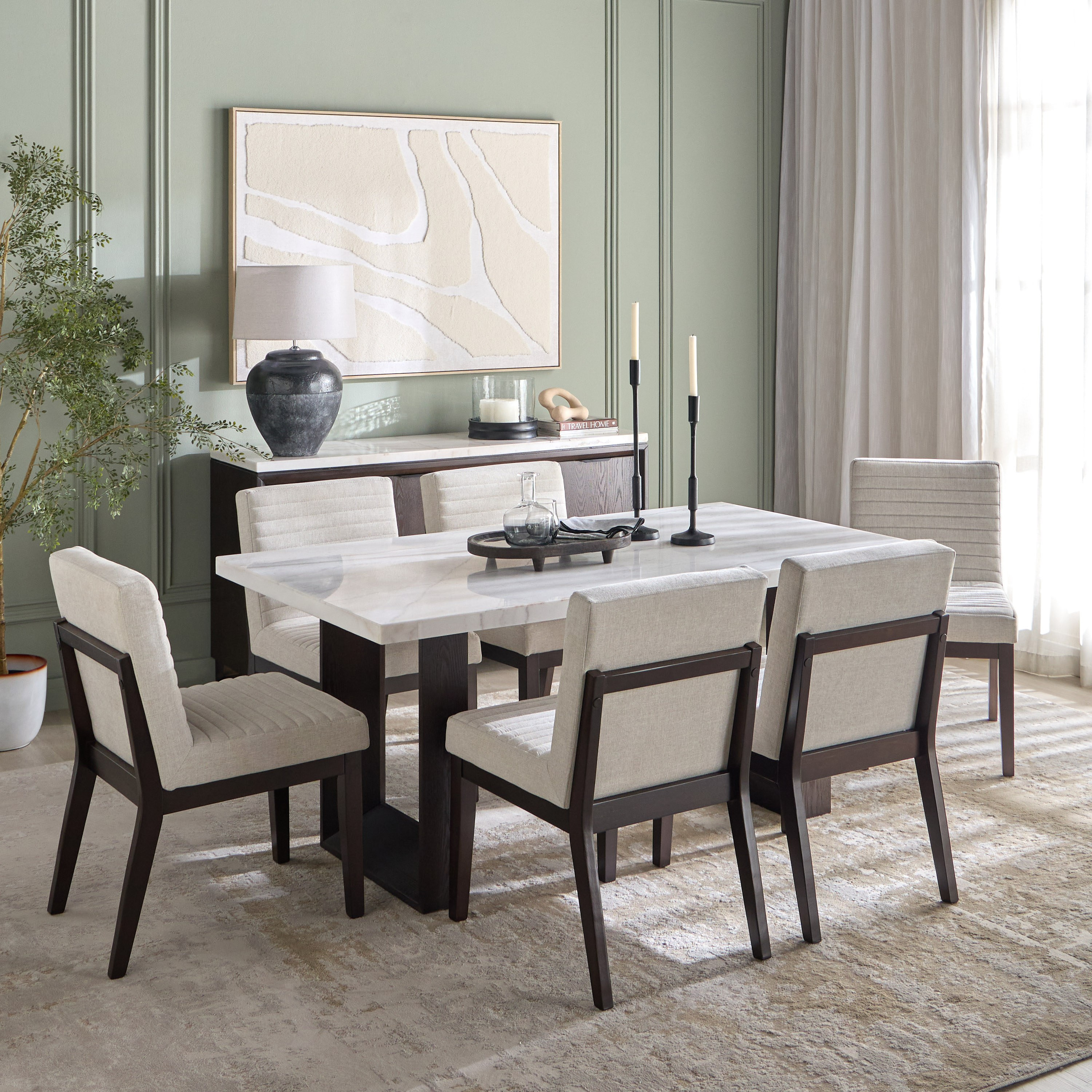 Edwyn 6-Seater Marble Top Dining Table-furniture-diningroom-diningtables-image-6