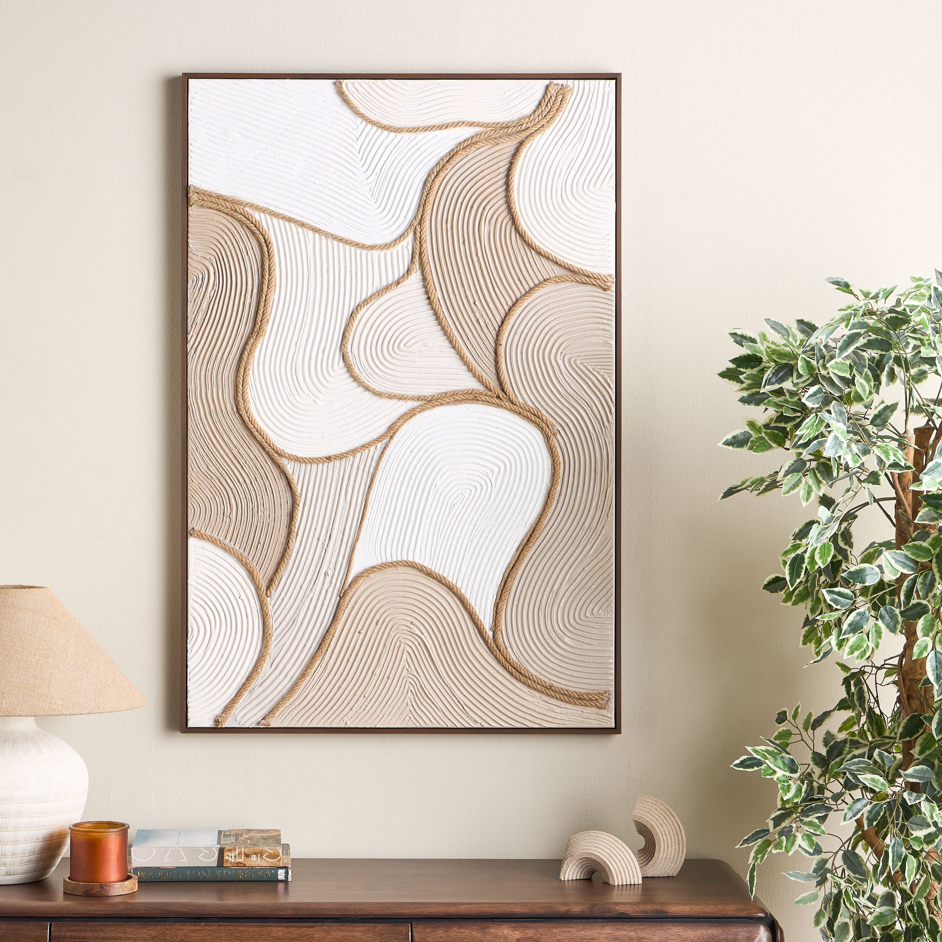 Clea Framed Canvas Wall Art - 80x120 cm-household-walldecorandmirrors-wallart-image-4