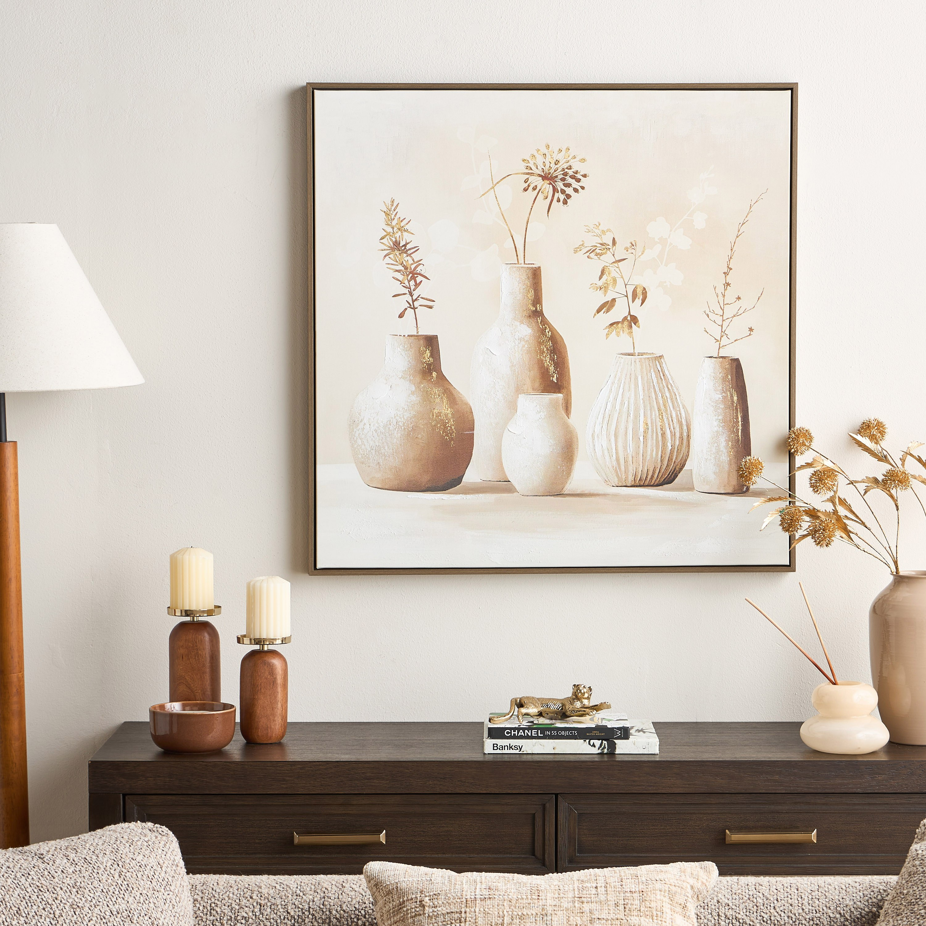 Zenina Framed Canvas Wall Art - 80x80 cm-household-walldecorandmirrors-wallart-image-3