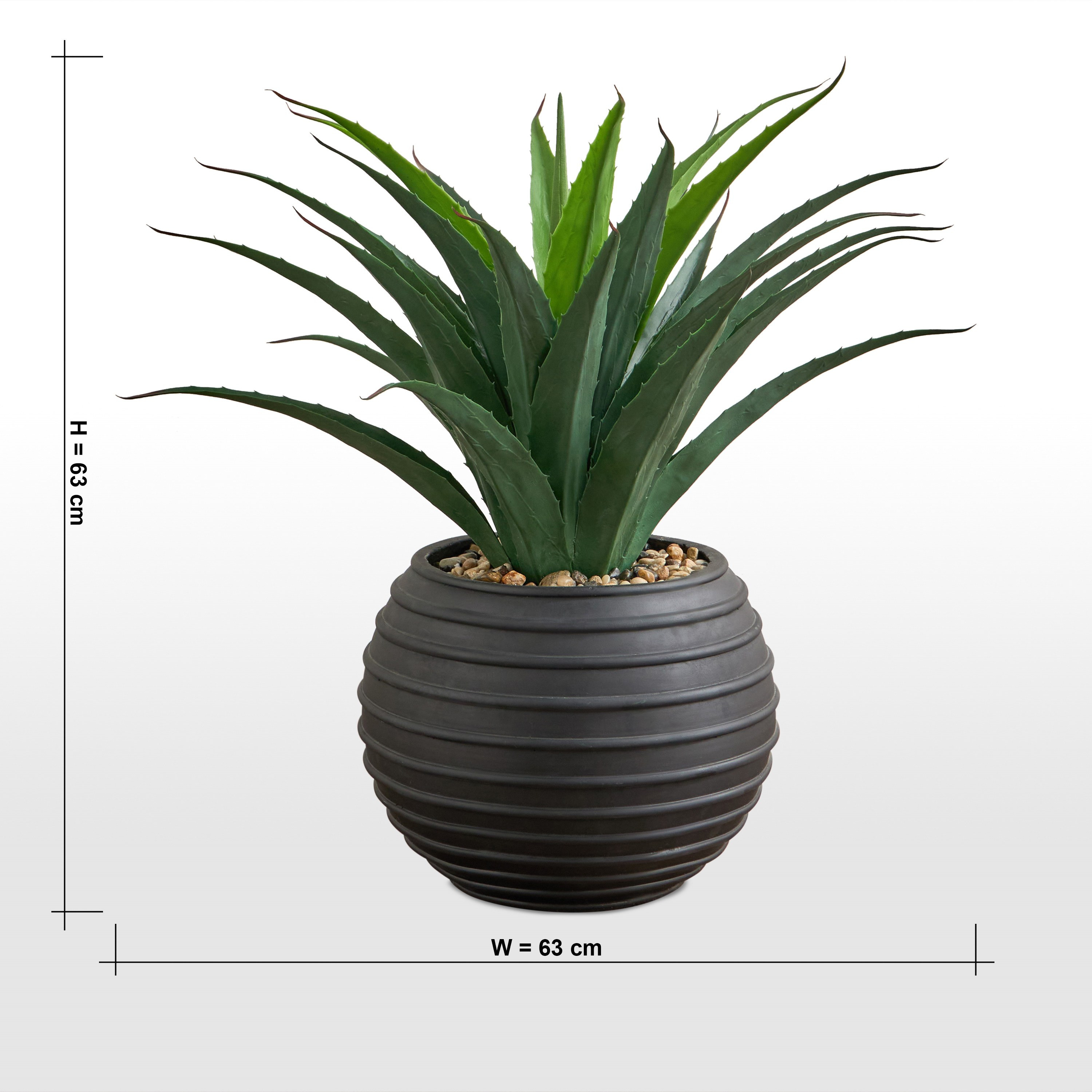 Urbano Black Pandanus Plant in Pot - 63 cm-household-gardenandoutdoor-artificialplants-pottedplants-image-5