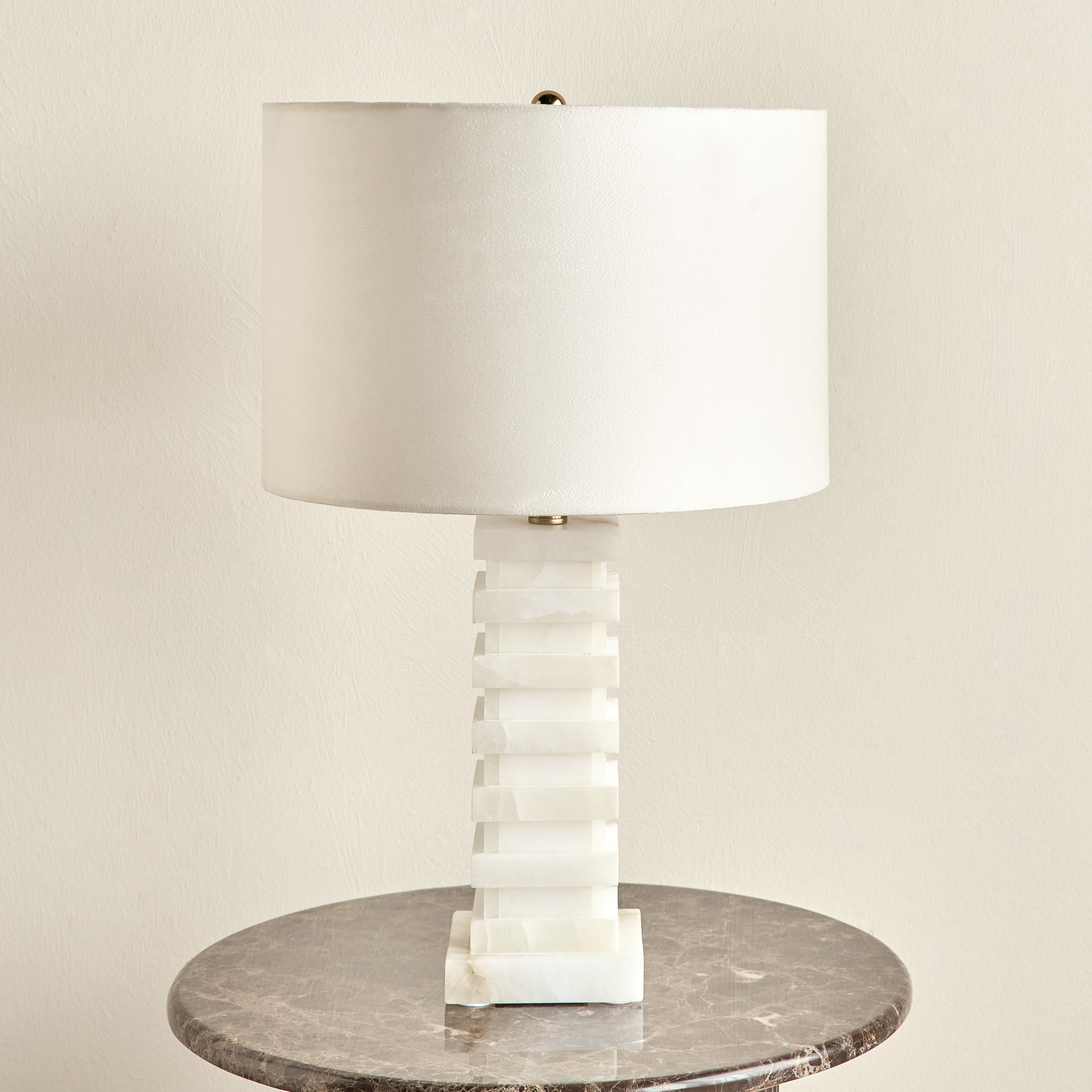 Harvey Alabaster Marble Table Lamp - 69 cm