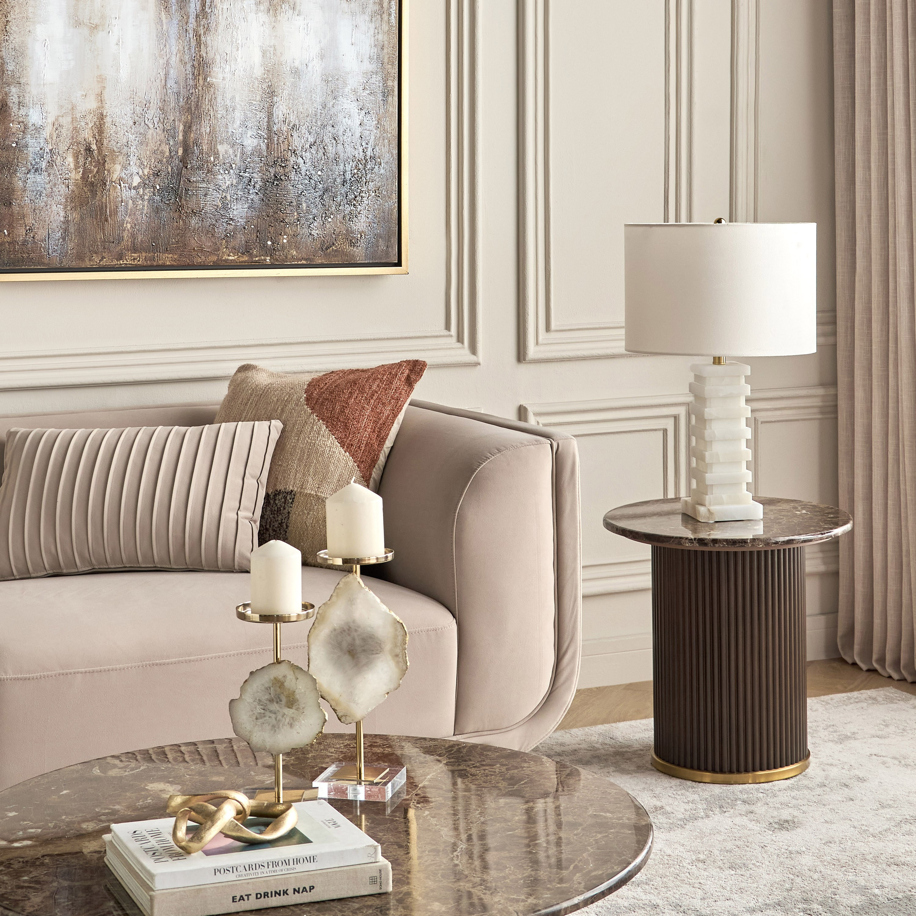Harvey Alabaster Marble Table Lamp - 69 cm-household-lighting-tableanddesklamps-image-5