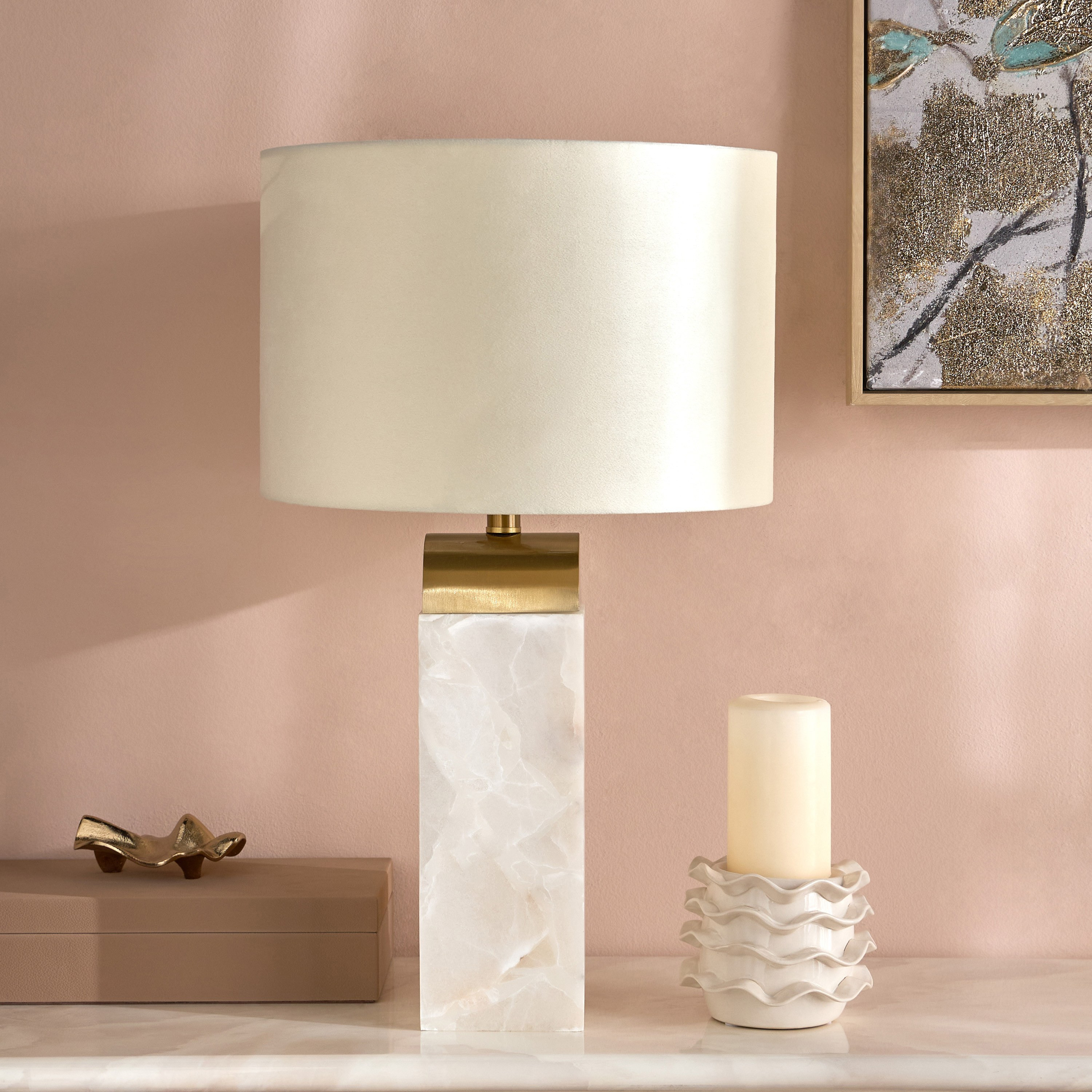 Quillan Alabaster Marble Table Lamp - 69 cm-household-lighting-tableanddesklamps-image-5